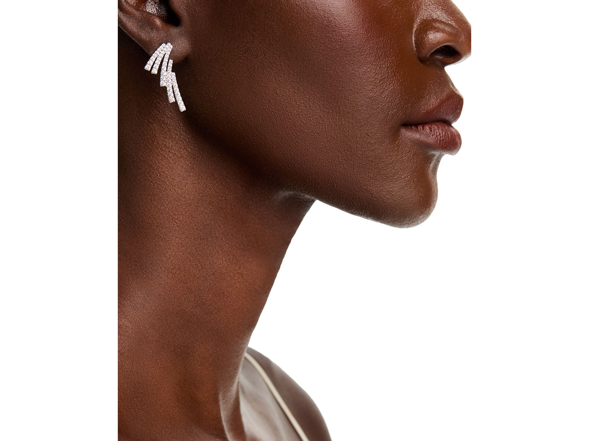 Diamond Cascade Drop Earrings in 14K White Gold, 1.75 tcw — Image 3