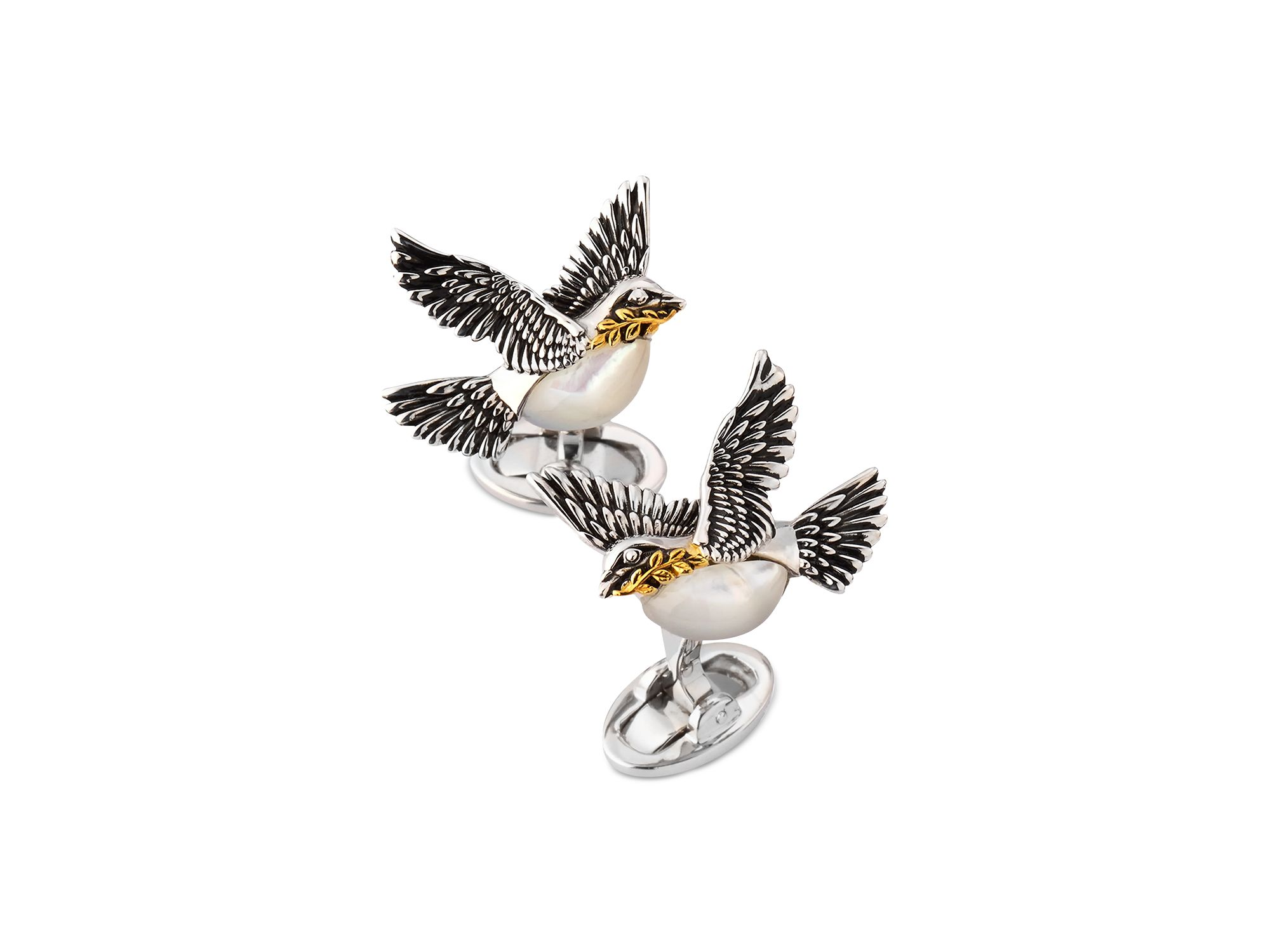 Peace Dove Sterling Cufflinks — Image 3