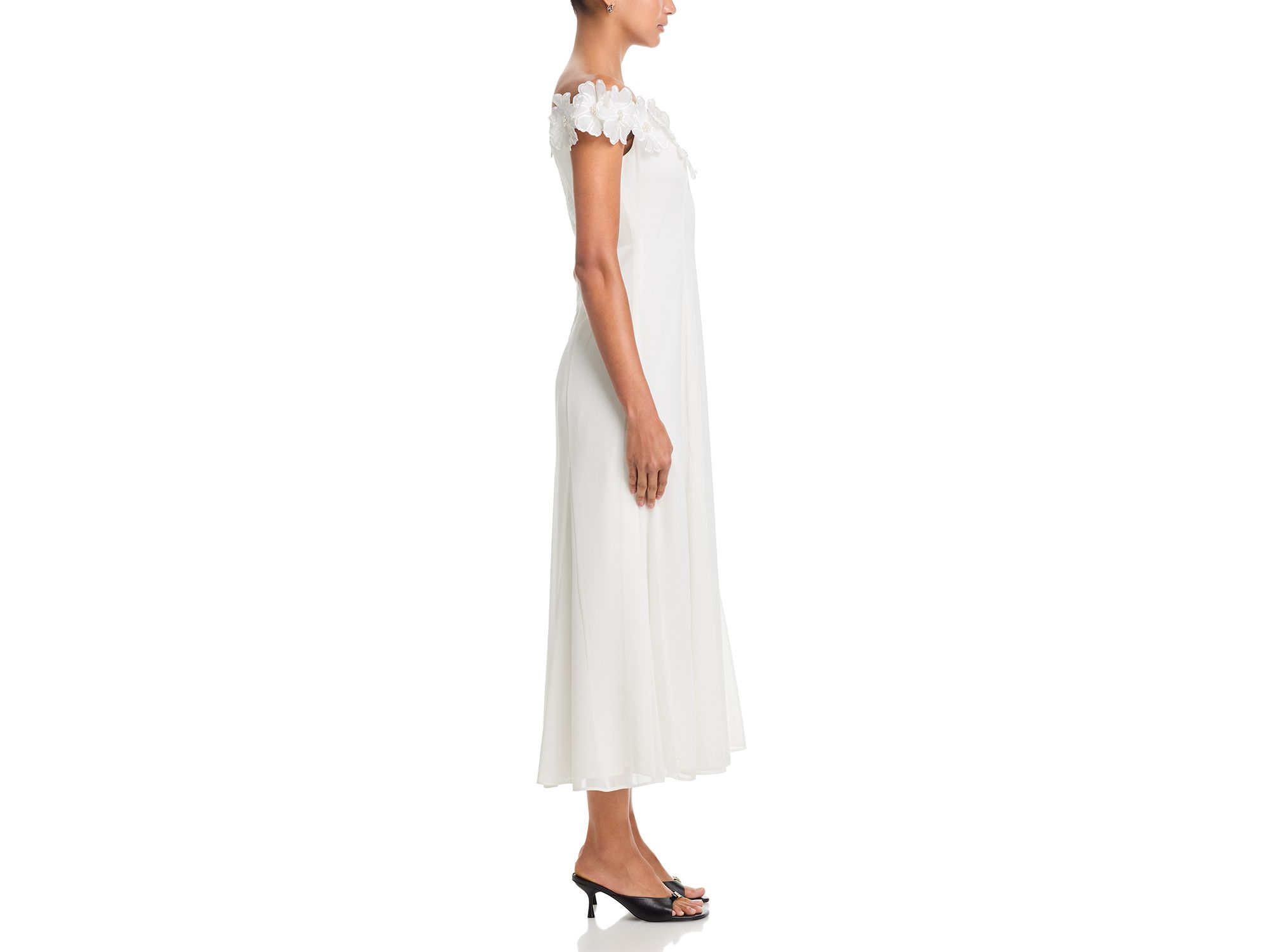 Appliqué Floral Off-the-Shoulder Midi Dress - Exclusive — Image 5