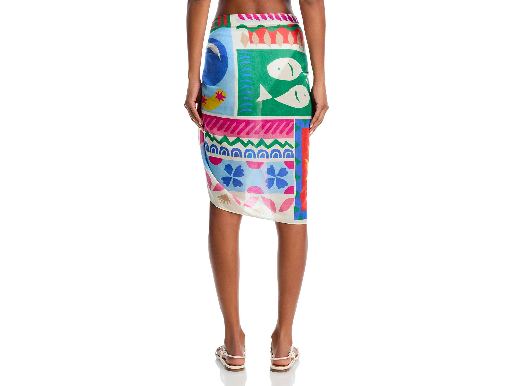 Solstice Collage Sarong Swim Cover-Up — Image 3