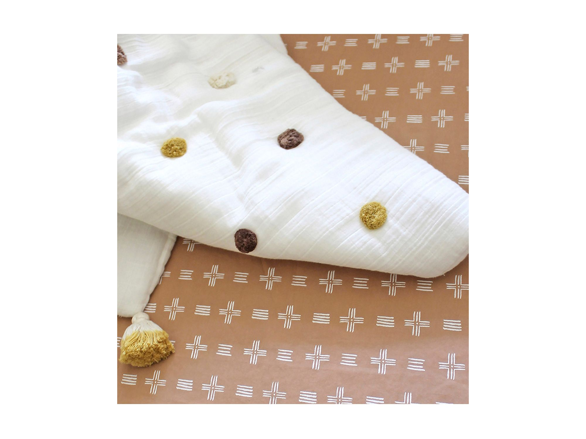 Kendi Pom Pom Quilted Blanket - Ages 0-36 Months — Image 5