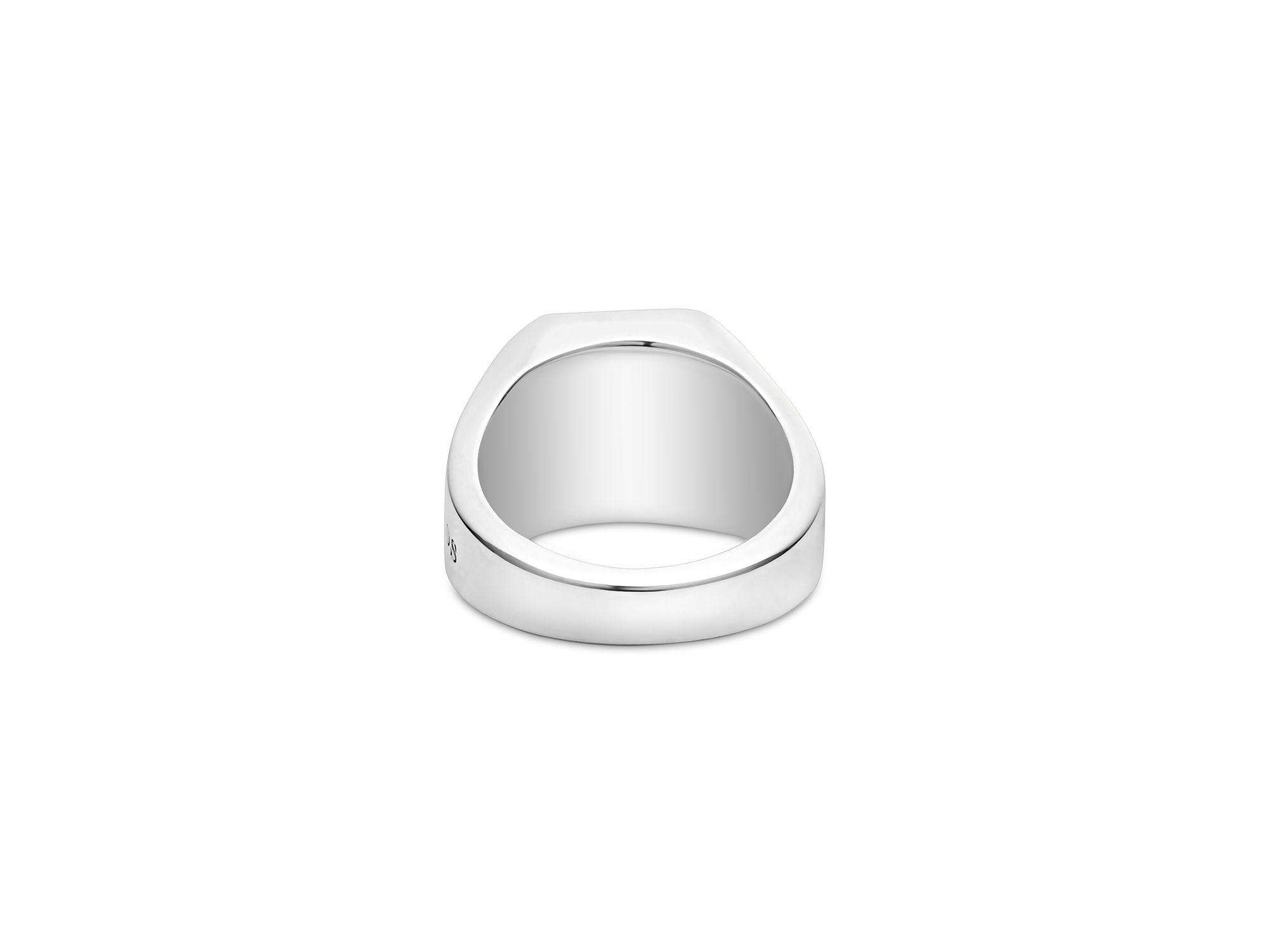 Men's 18K Yellow Gold & Sterling Silver Anthem Caviar Beaded Square Ring — Image 5