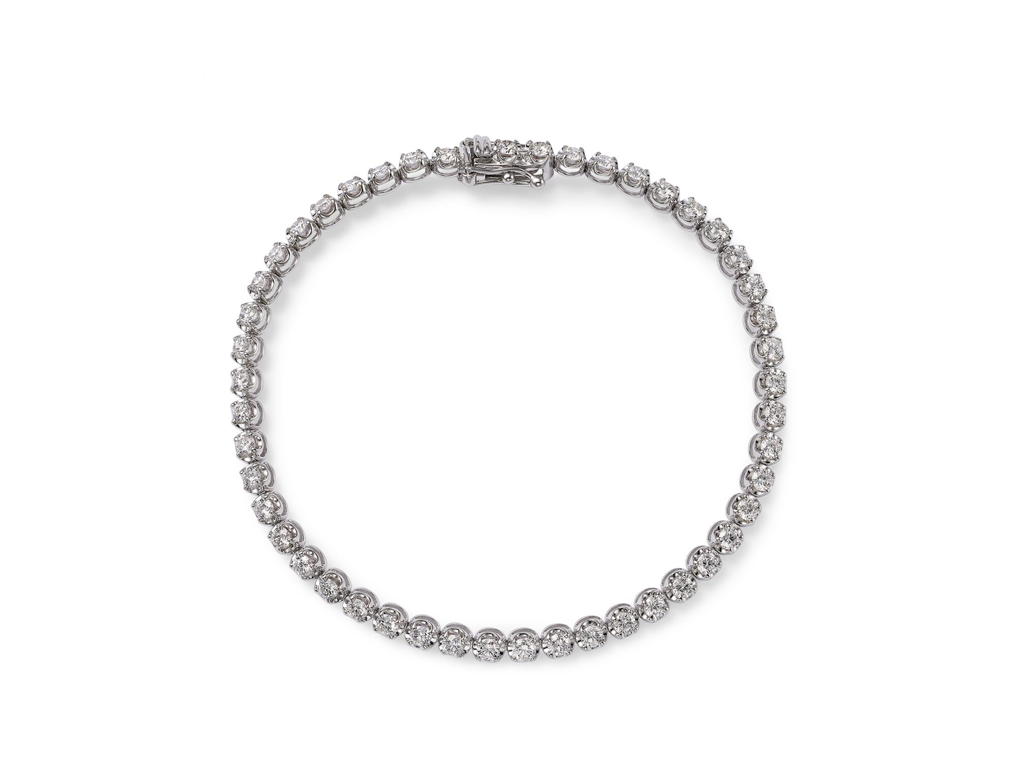 Certified Colorless Diamond Tennis Bracelet Collection in 14K White Gold, 2.0-10.0 tcw — Image 8