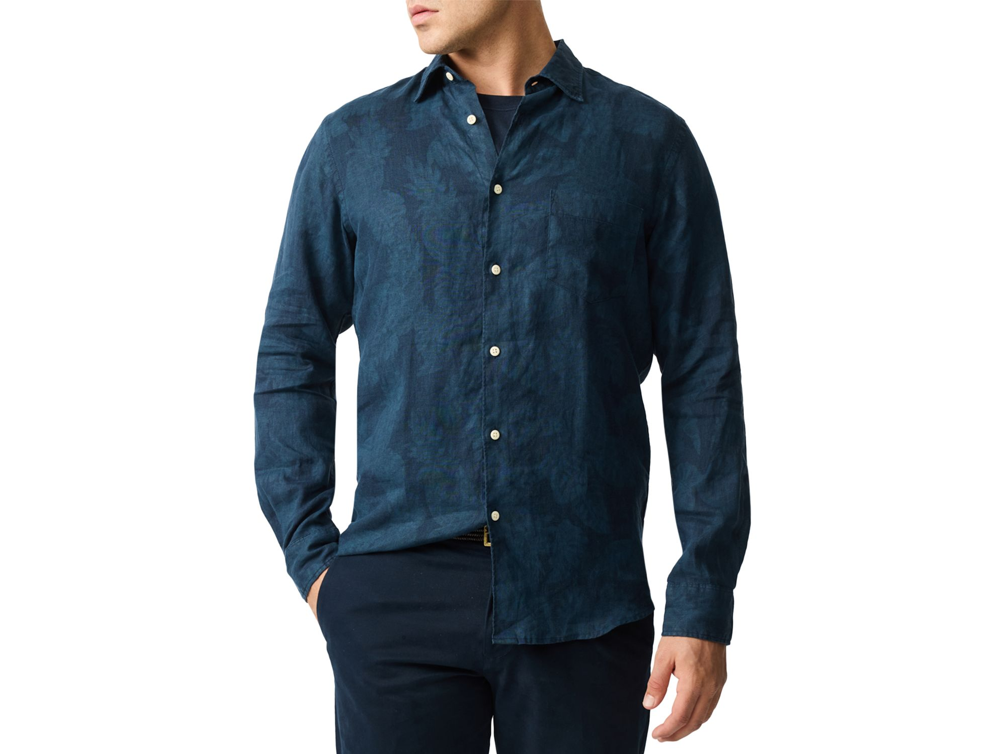 North River Slim Fit Printed Linen Shirt — Image 6