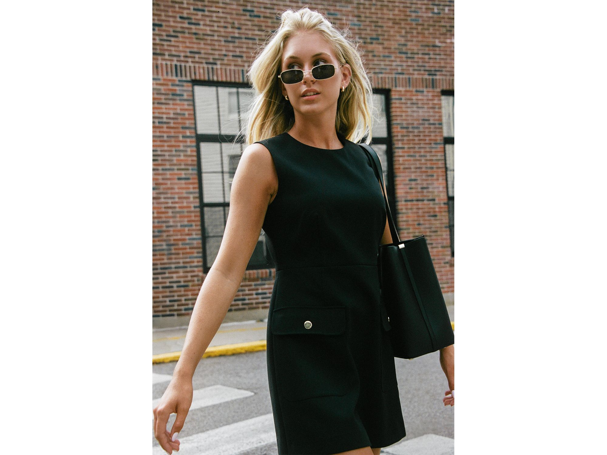 Azra Twill Sleeveless Dress — Image 4