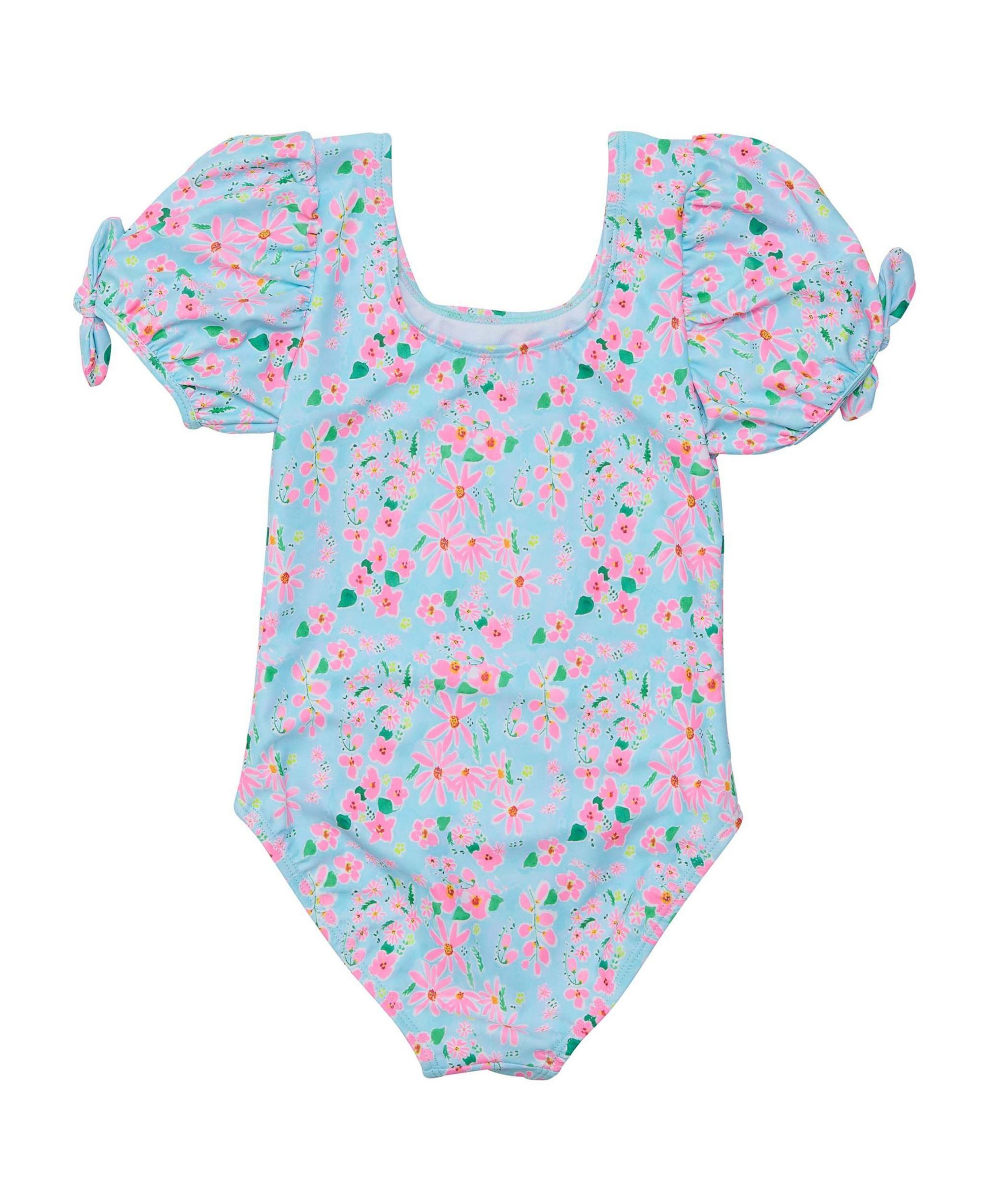 Girls' Daisy Chain Puff Sleeve Surf Suit - Little Kid, Big Kid — Image 3
