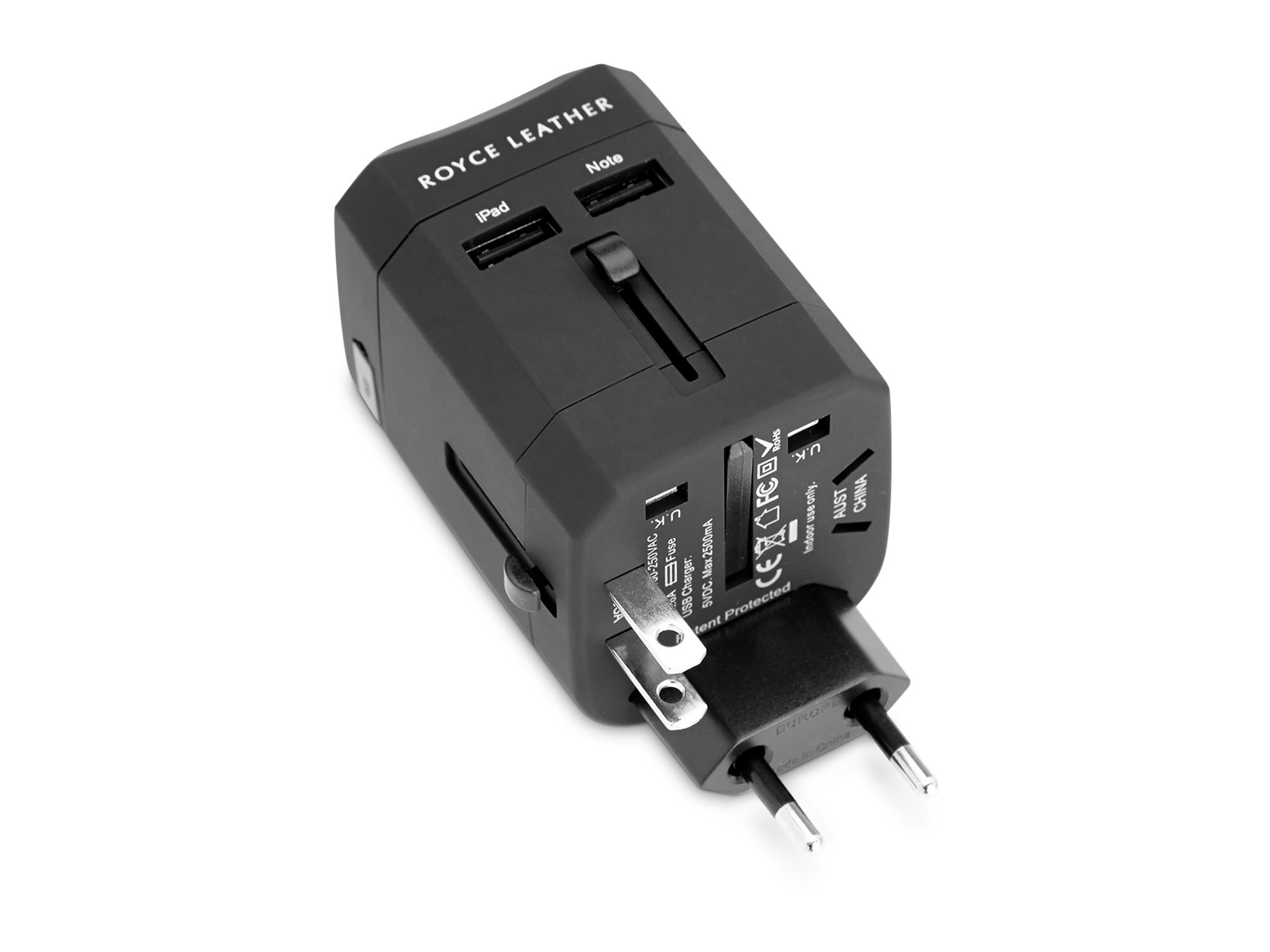 International Travel Adapter in Leather Carrying Case — Image 3