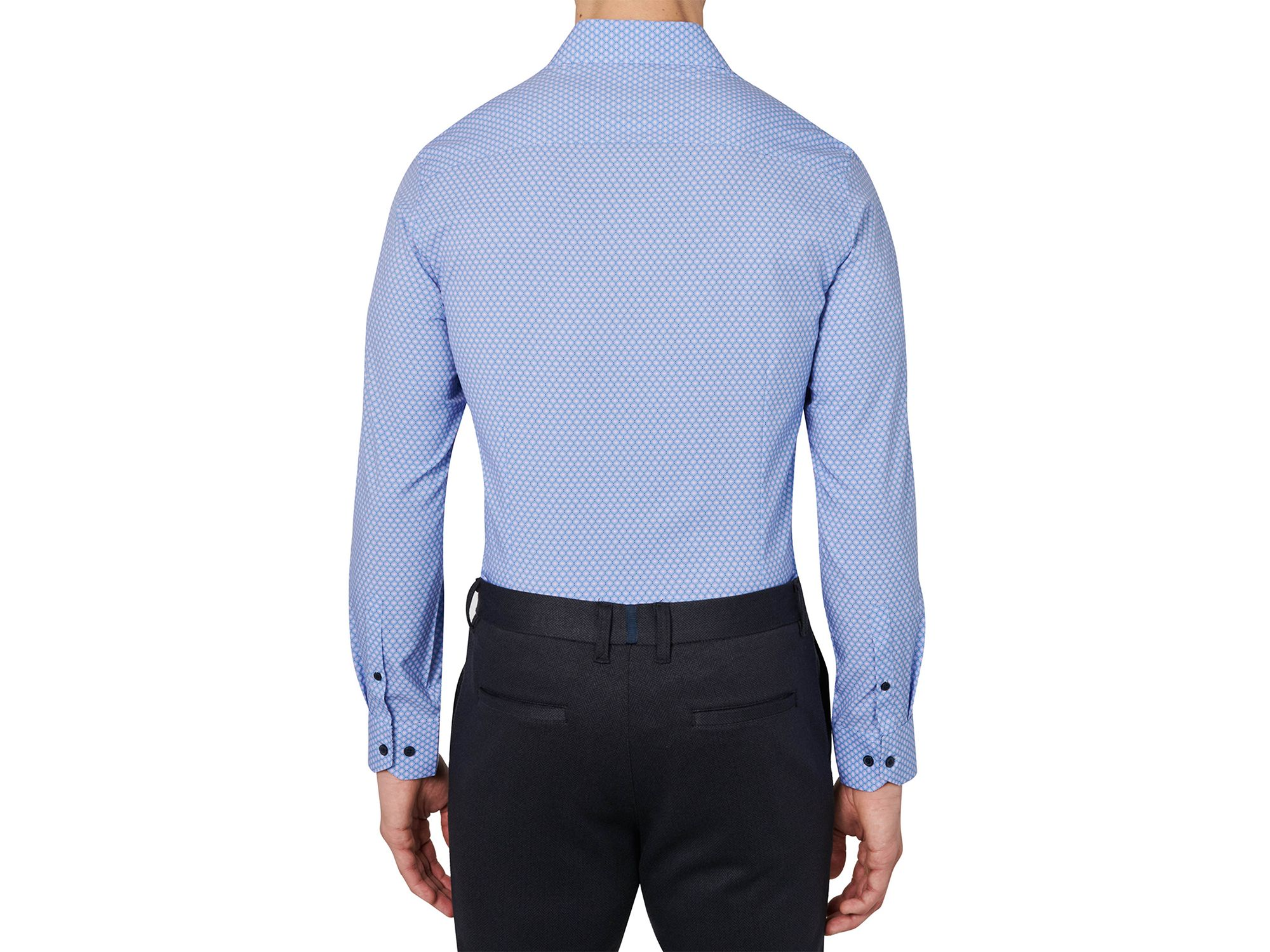 Slim Fit Concentric Geo Performance Dress Shirt — Image 3