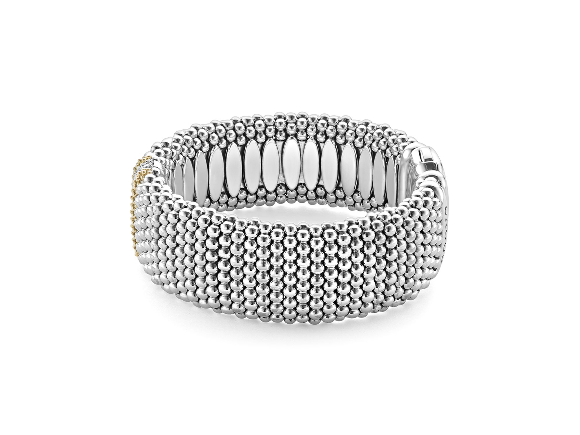 18K Gold & Sterling Silver Diamond Lux Single Station Bracelet, 23mm — Image 3