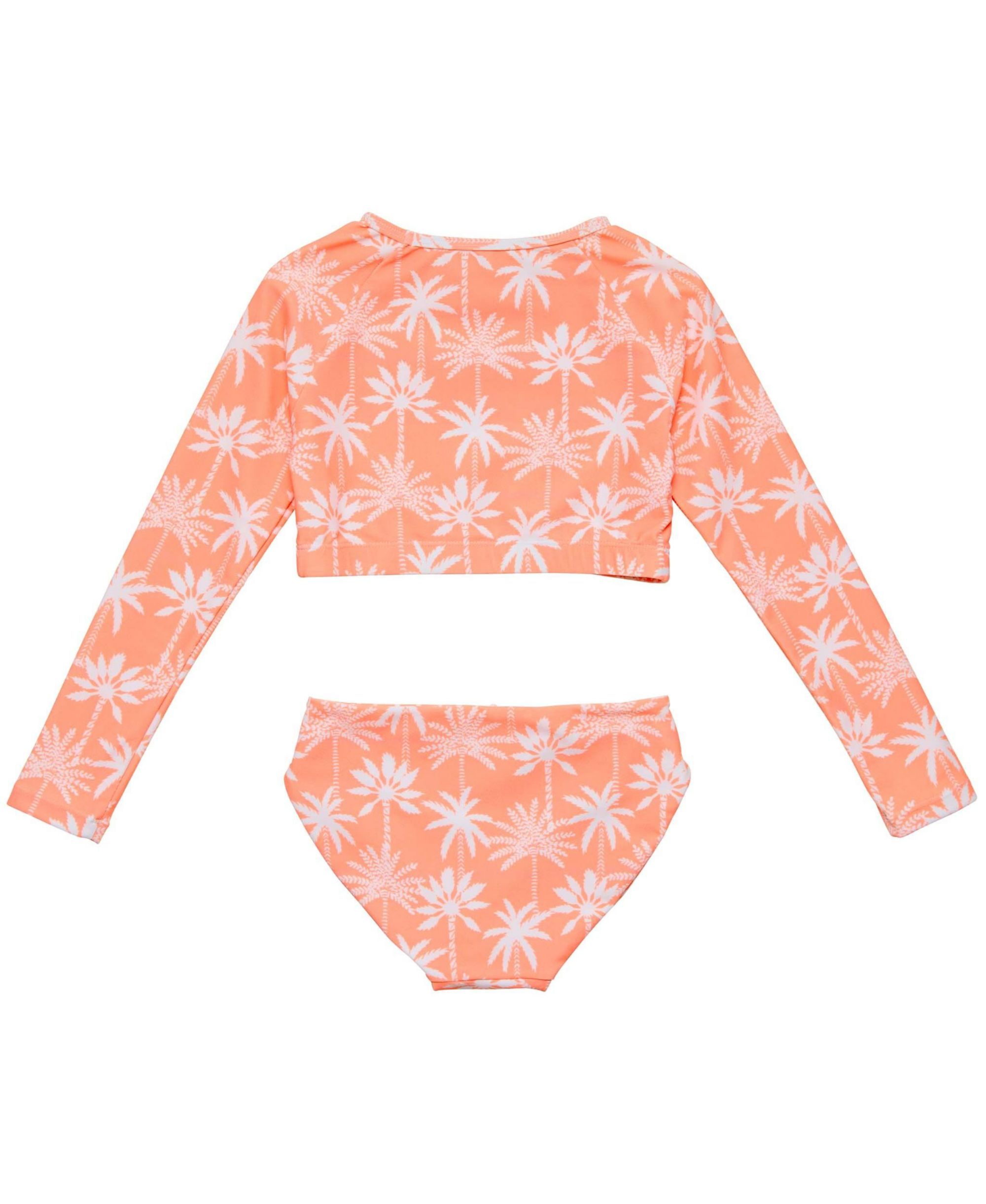Girls' Cali Palms Recycled Crop LS Rash Set - Little Kid, Big Kid — Image 4