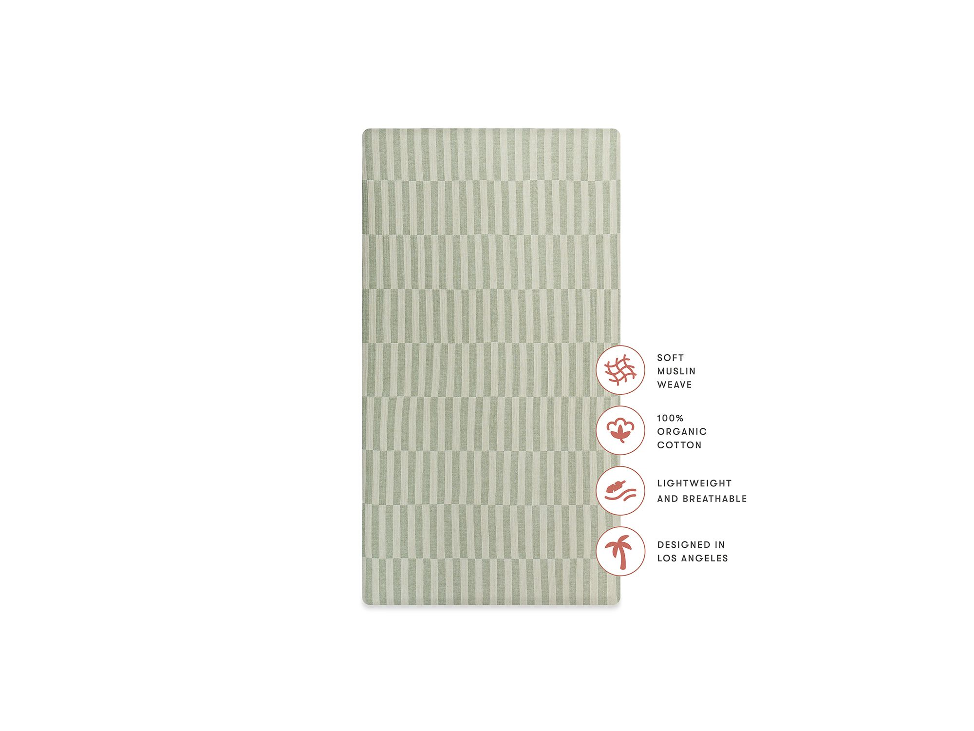 Crib Sheet in Muslin Cotton — Image 7