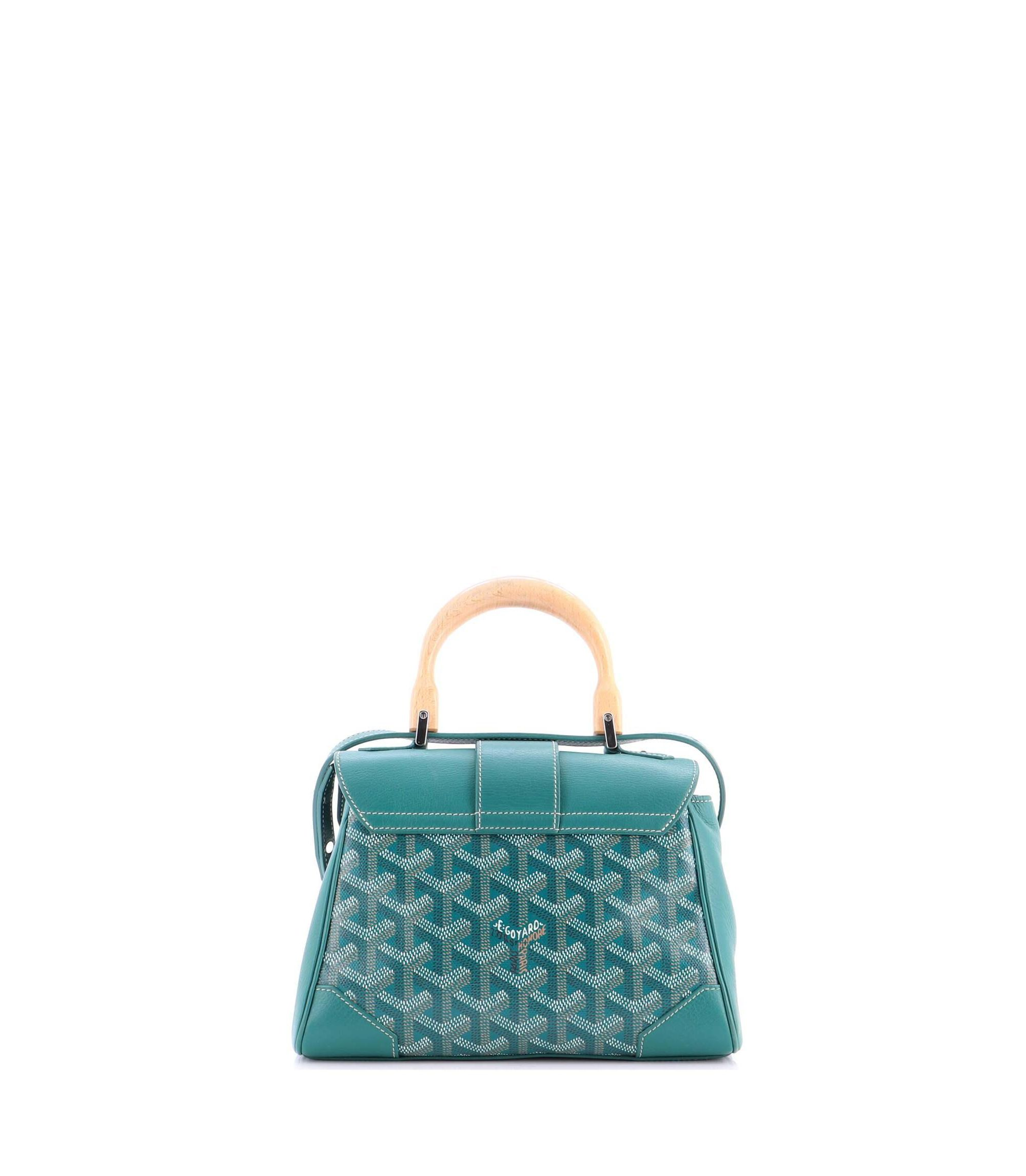 Mini Saigon Top Handle Bag Coated Canvas with Leather — Image 6