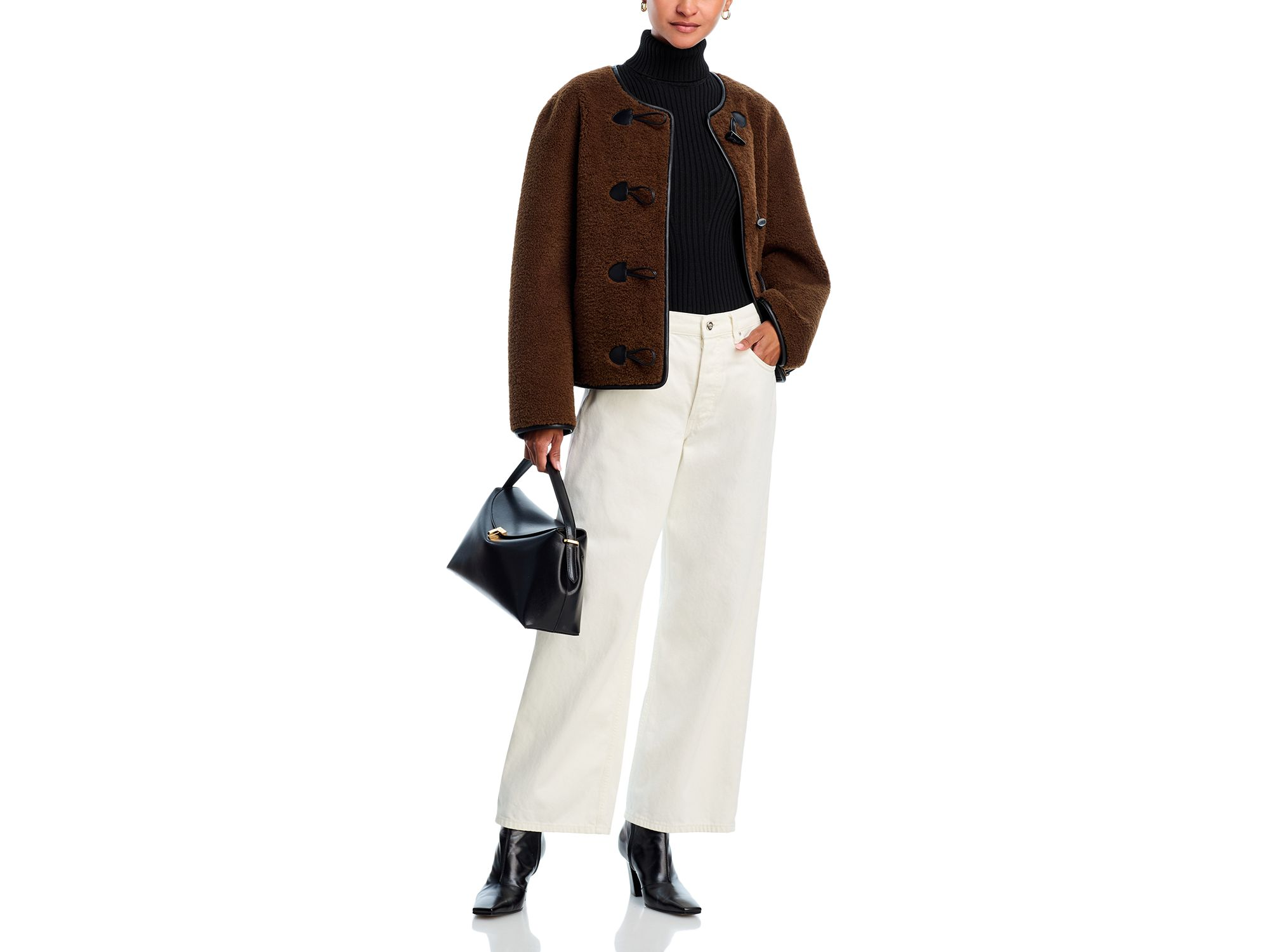 Cropped Faux Fur Toggle Jacket - Exclusive — Image 5