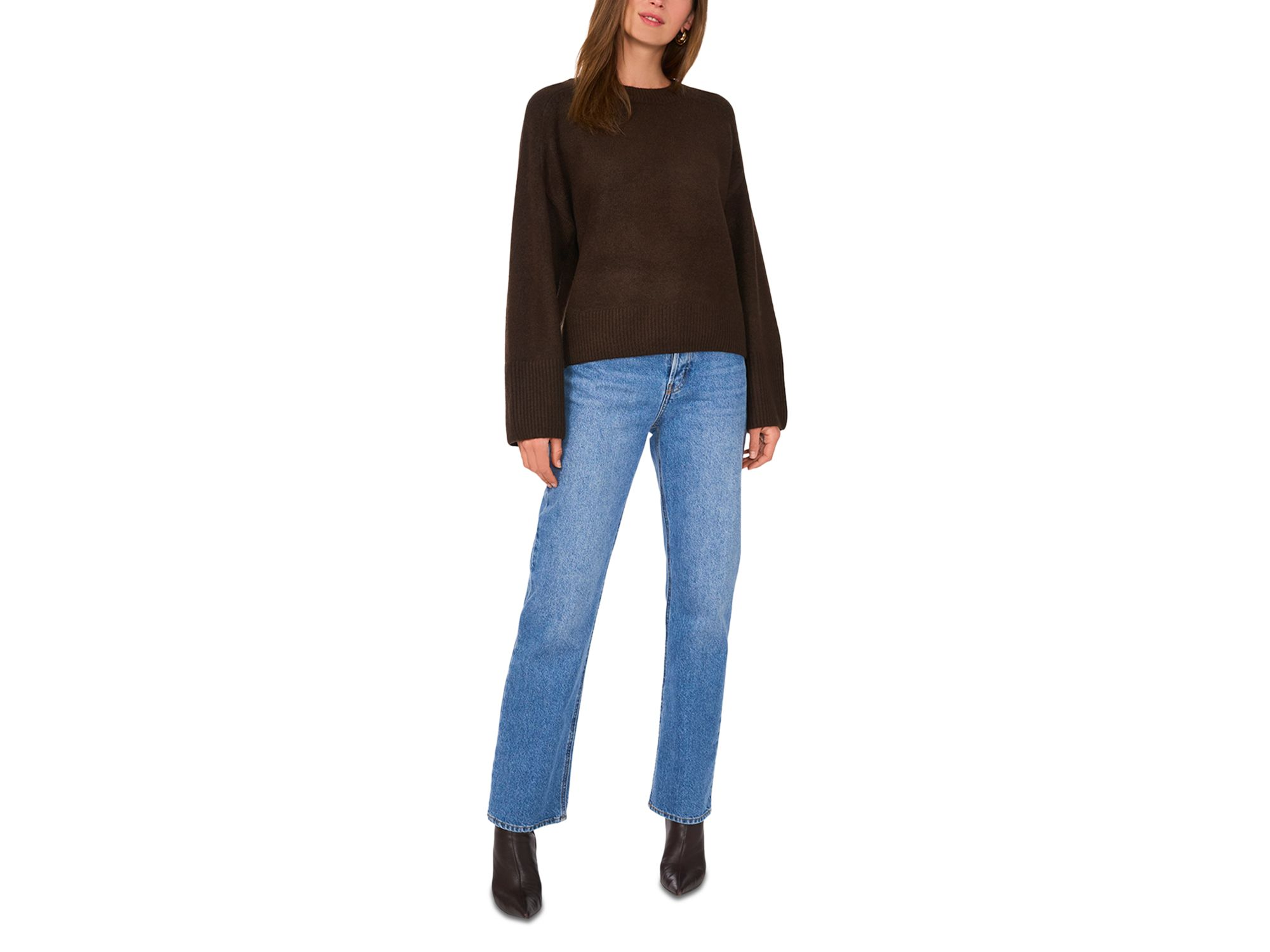 Raglan Wide Sleeve Crewneck Sweater — Image 4