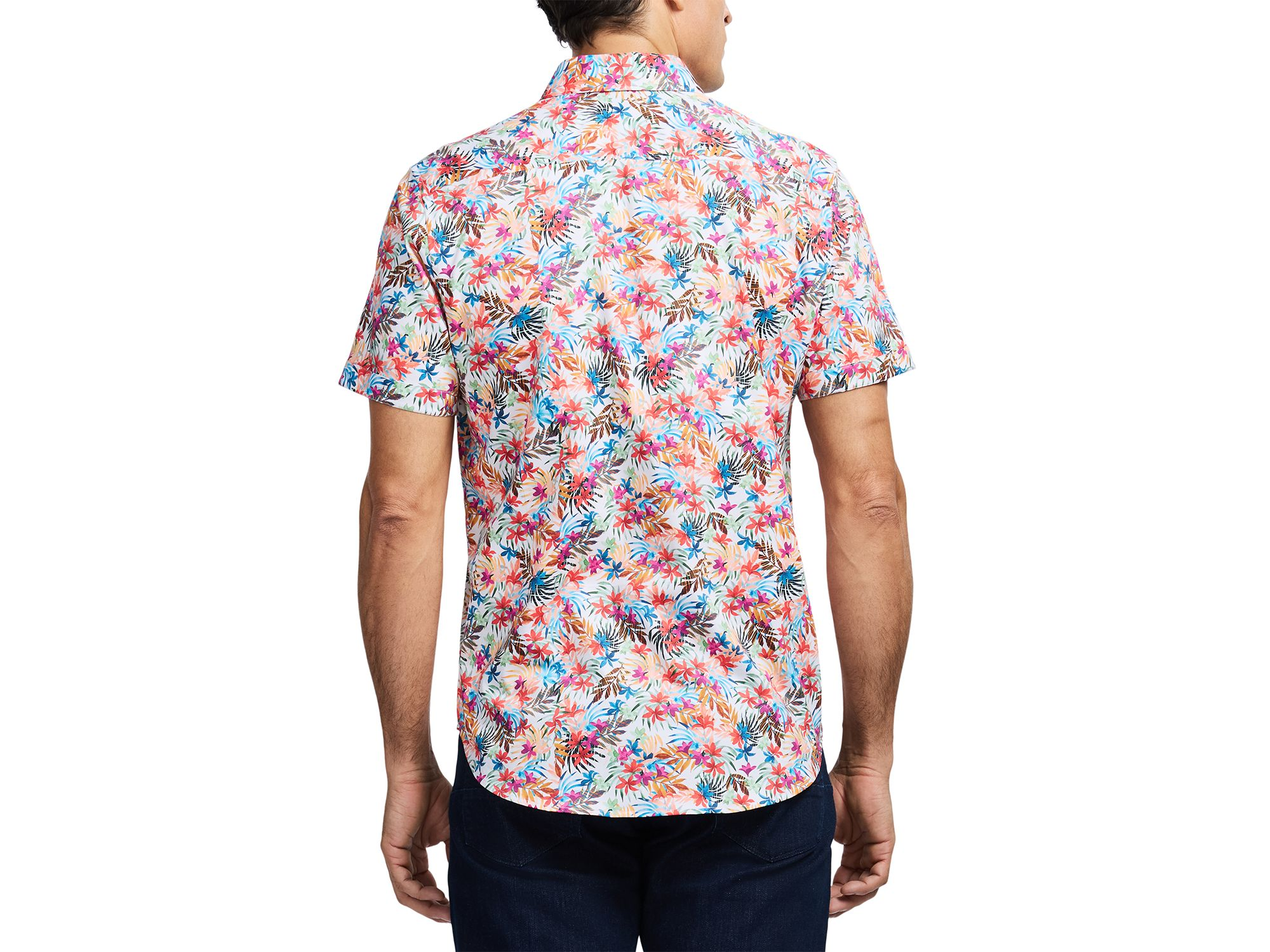 Floral Short Sleeve Woven Shirt — Image 3