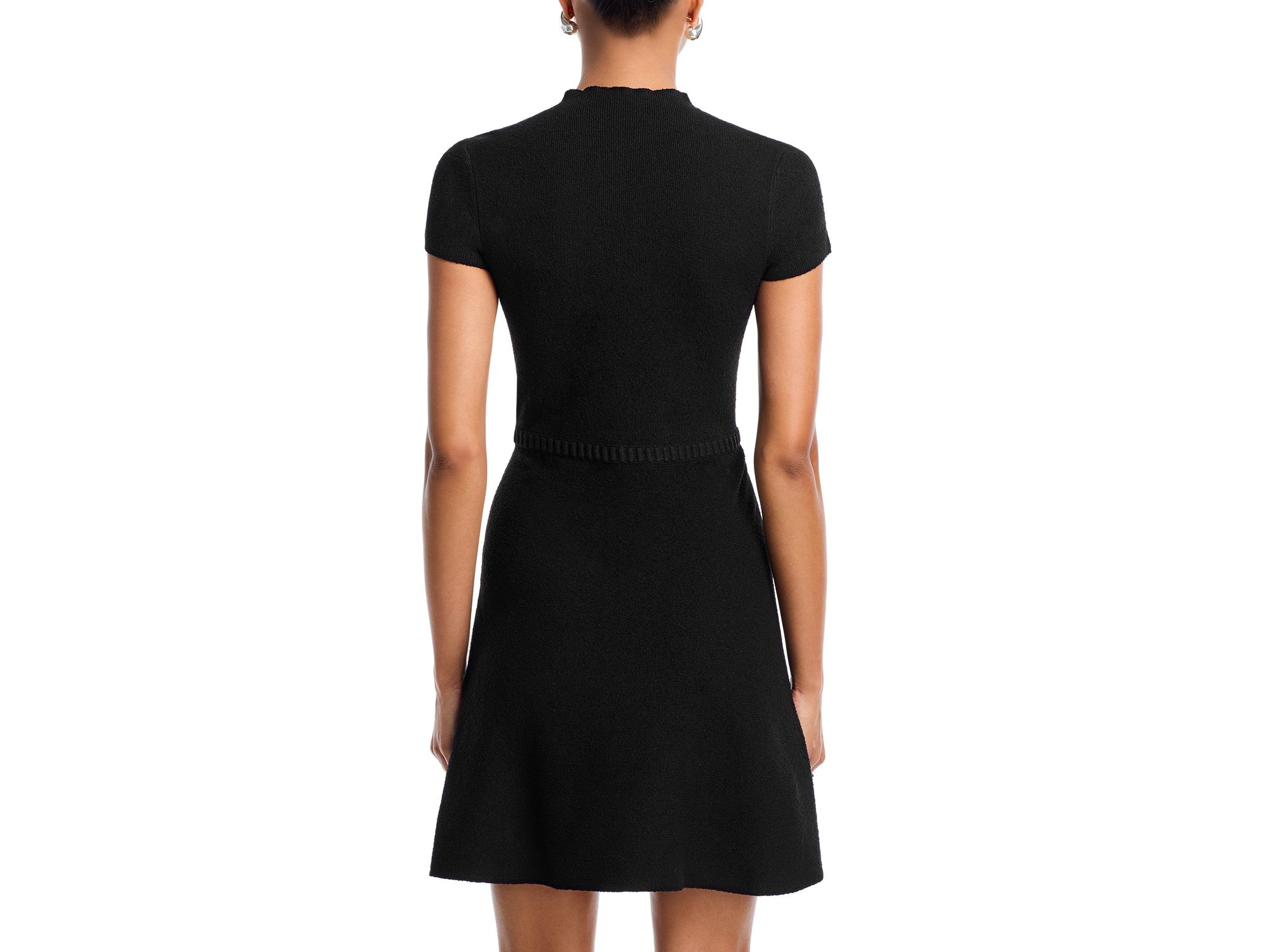 Bouclé Mock Neck Mini Dress - Exclusive — Image 4