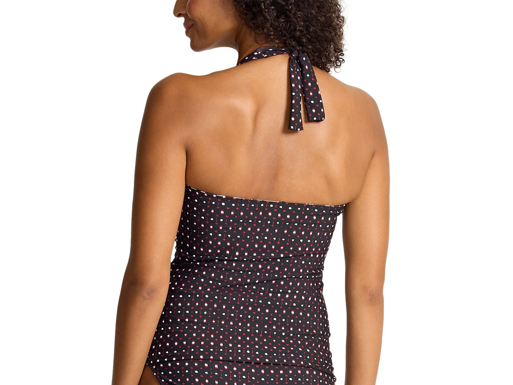 Sunset Blooms Reversible Halter Tankini Top — Image 3