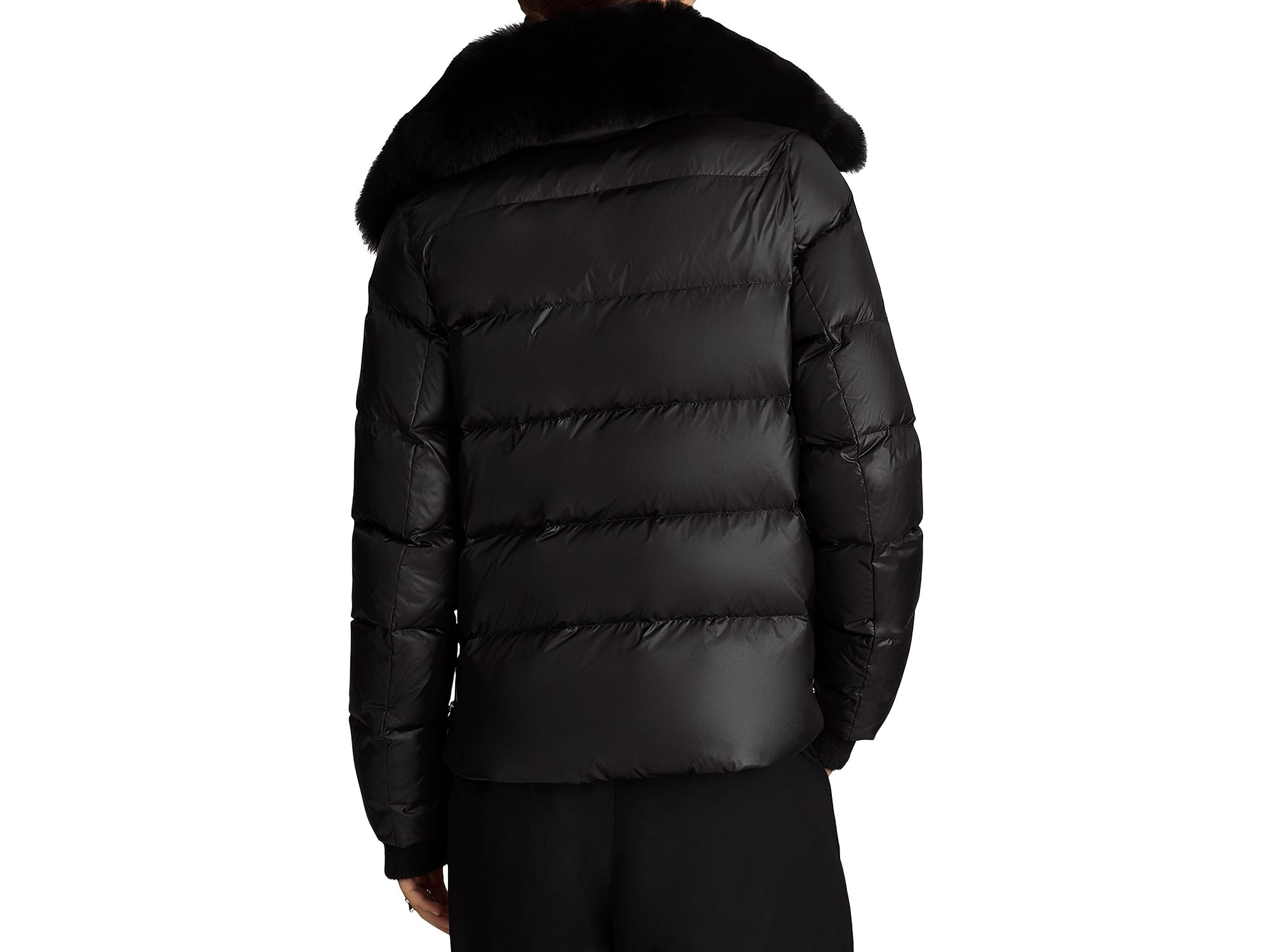 Vera Shearling Trim Down Coat — Image 5