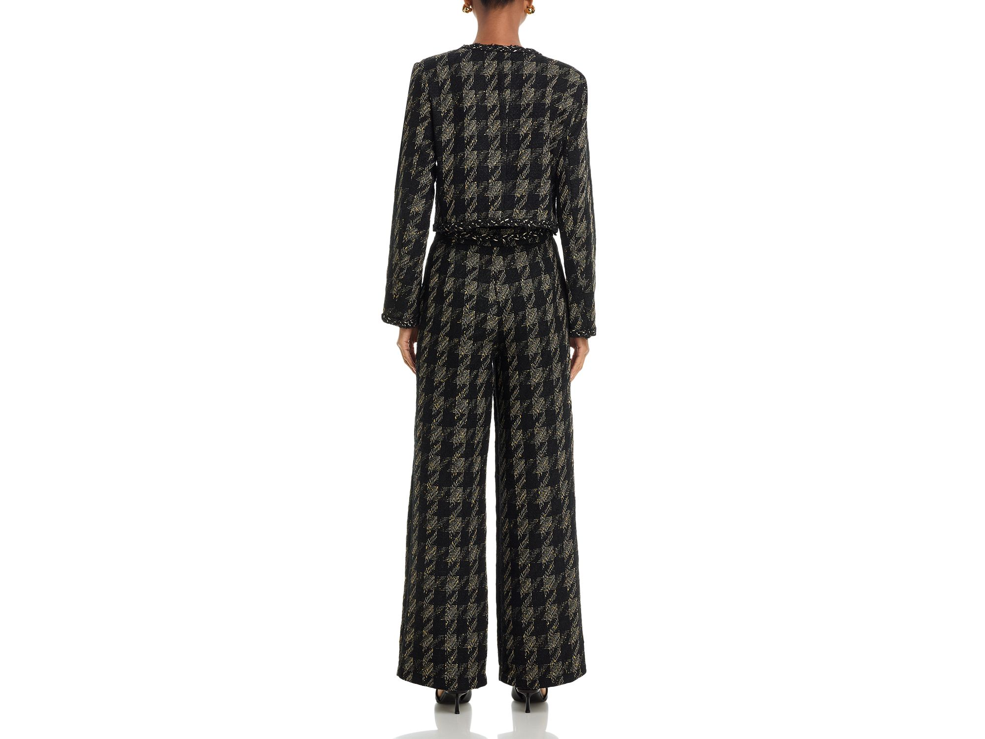 Metallic Tweed Blazer & Wide Leg Pants - Exclusive — Image 10
