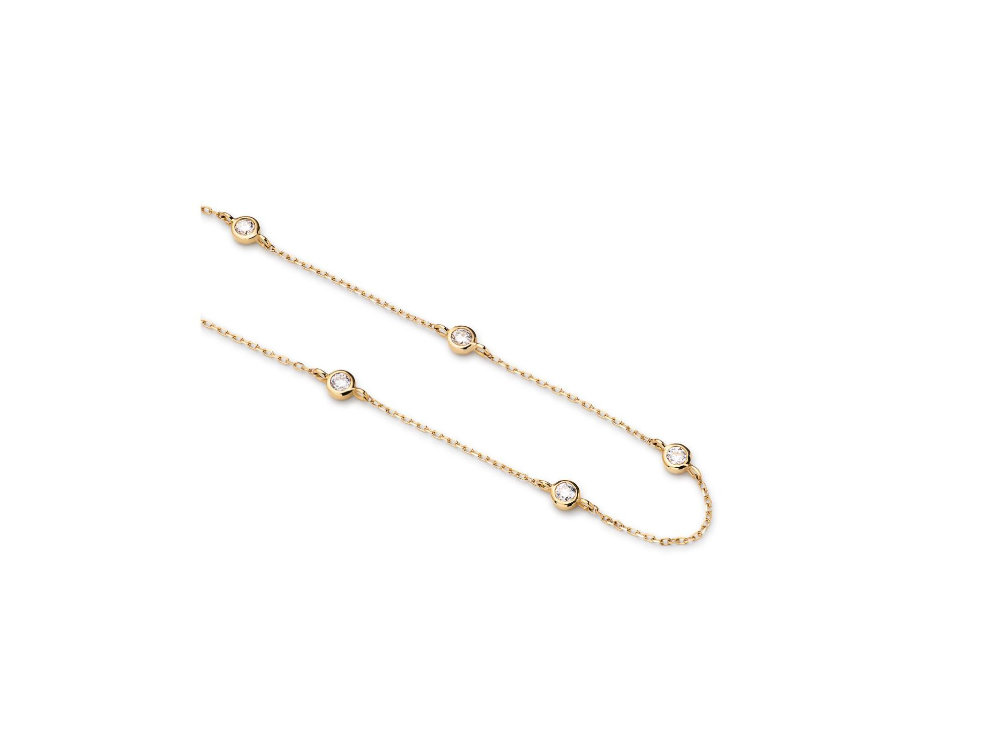 Solid Yellow Gold Lab-Grown Diamond Station Bracelet — Image 5