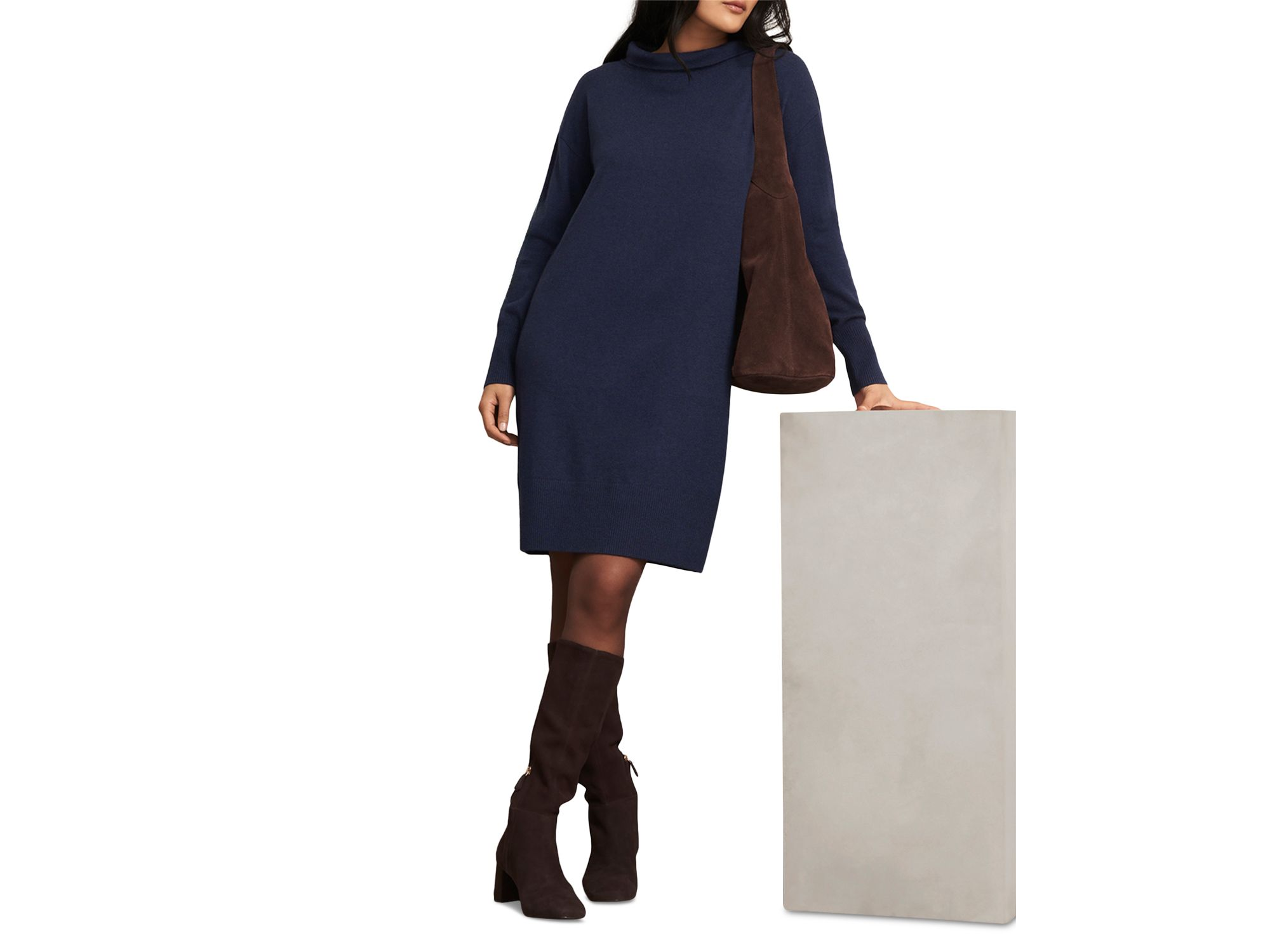 Petites Audrey Roll Neck Dress — Image 4