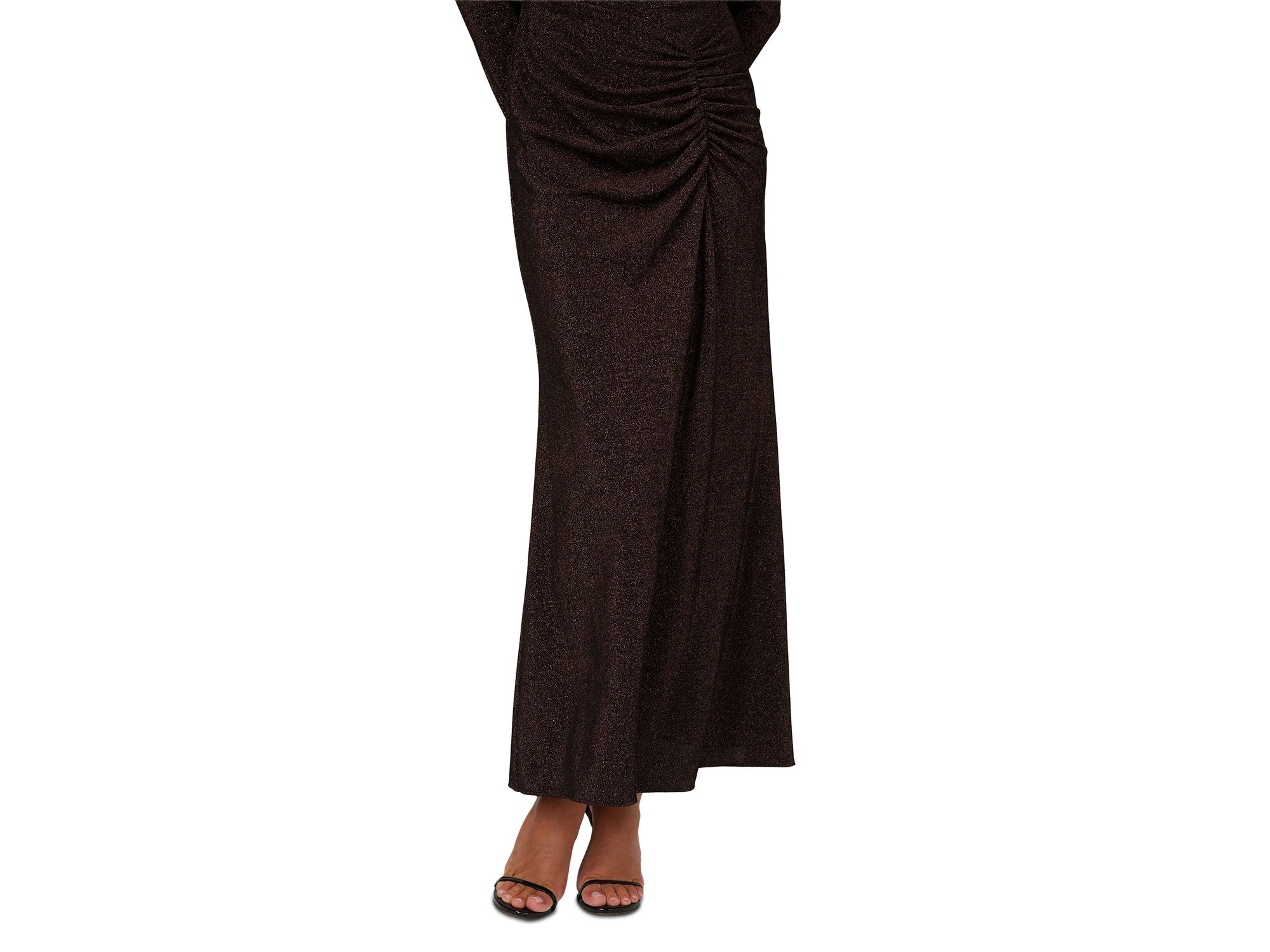 Metallic Knit Ruched Dress — Image 4