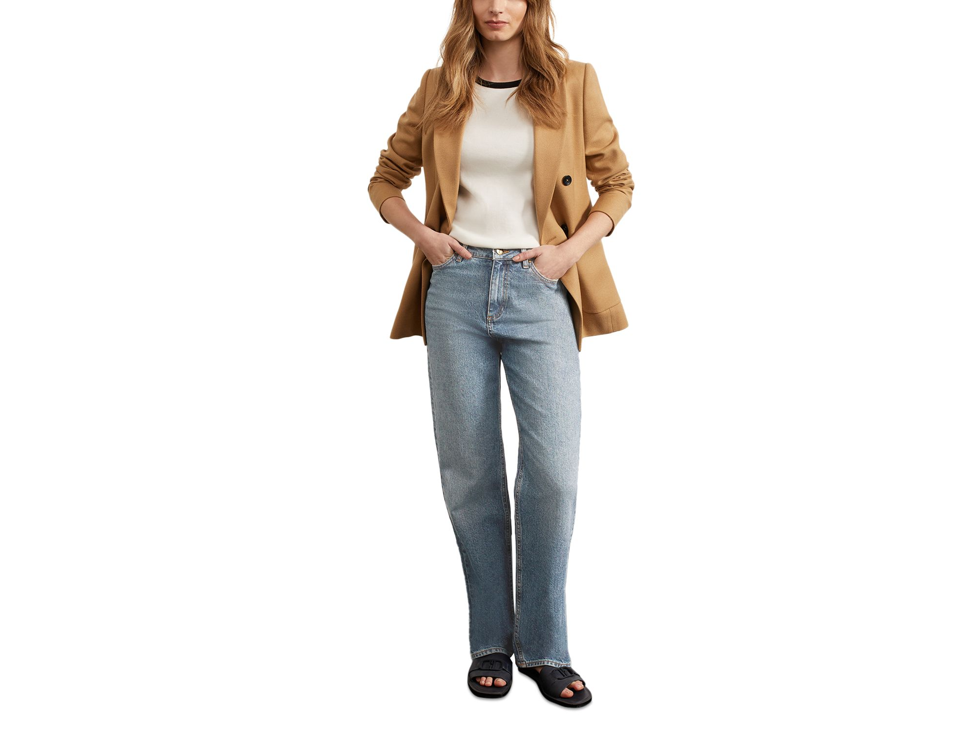 Limited Leigh Straight Leg Jean in Light Wash — Image 4