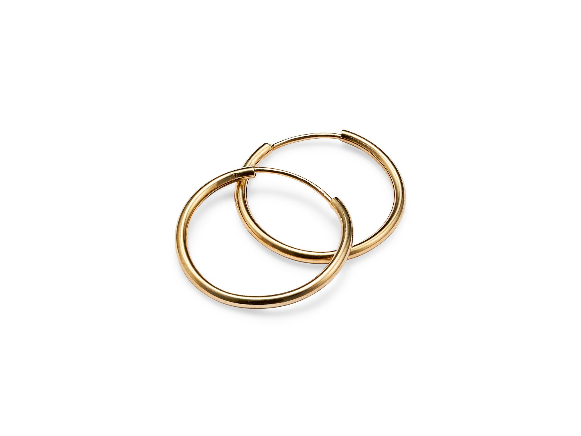 14K Yellow Gold Endless Hoop Earrings — Image 3