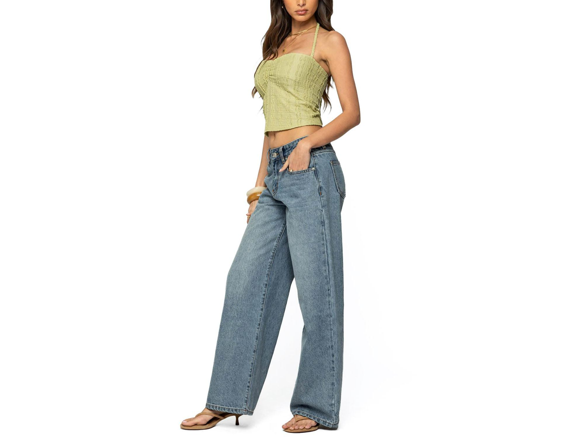 Galya Textured Halter Top — Image 3