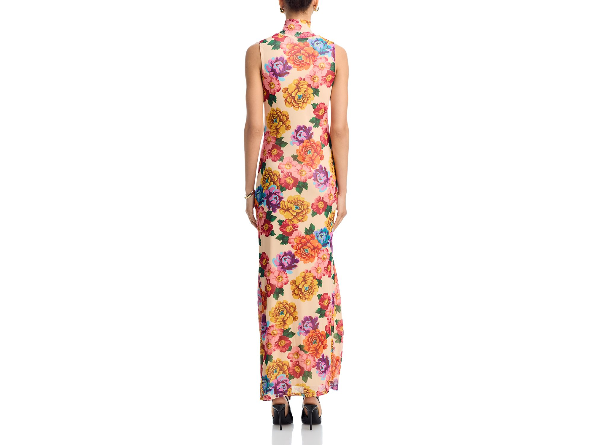Mesh Floral Maxi Dress - Exclusive — Image 4