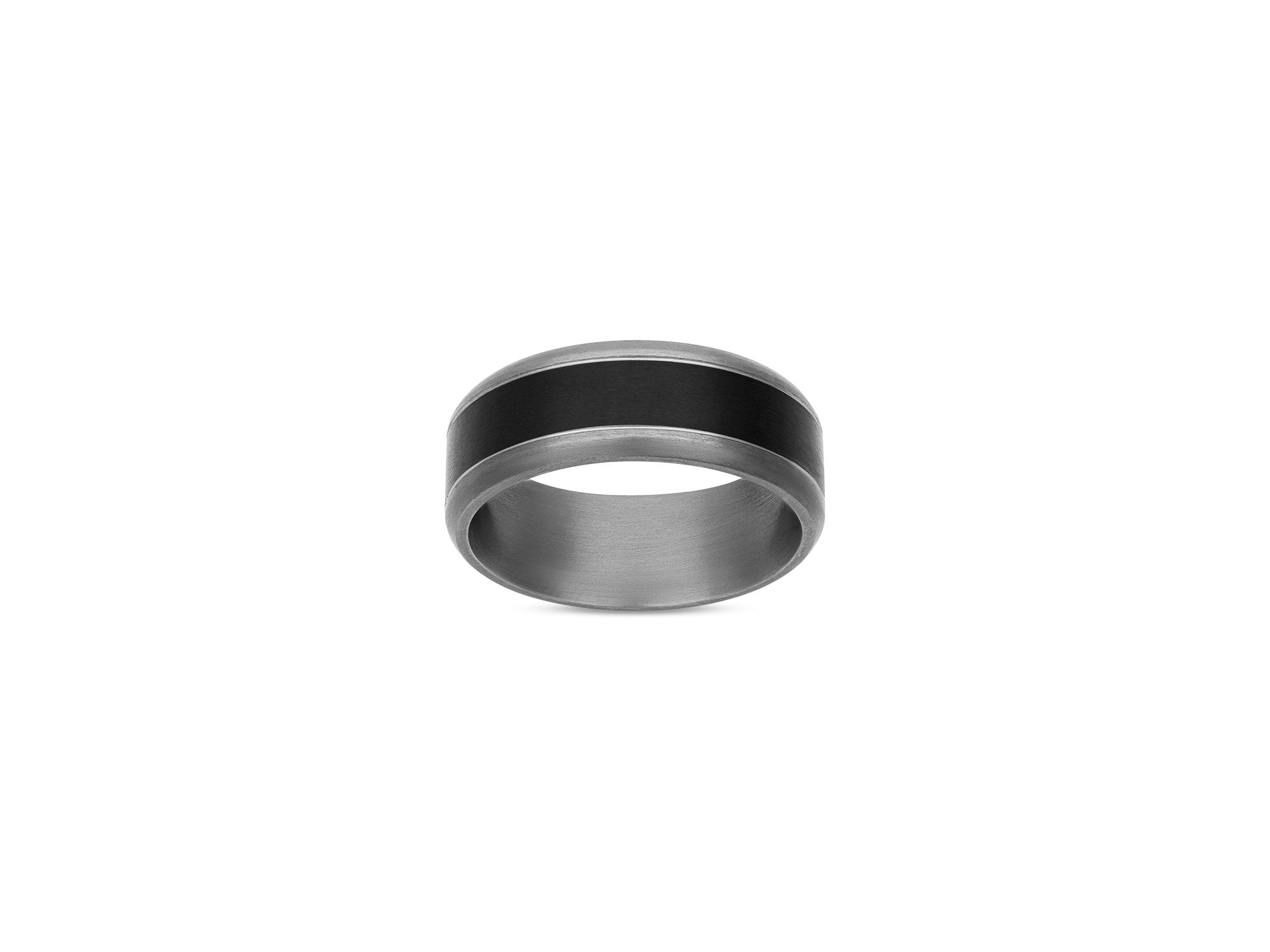 Men's Gray & Black Inlay Band in Tantalum — Image 3