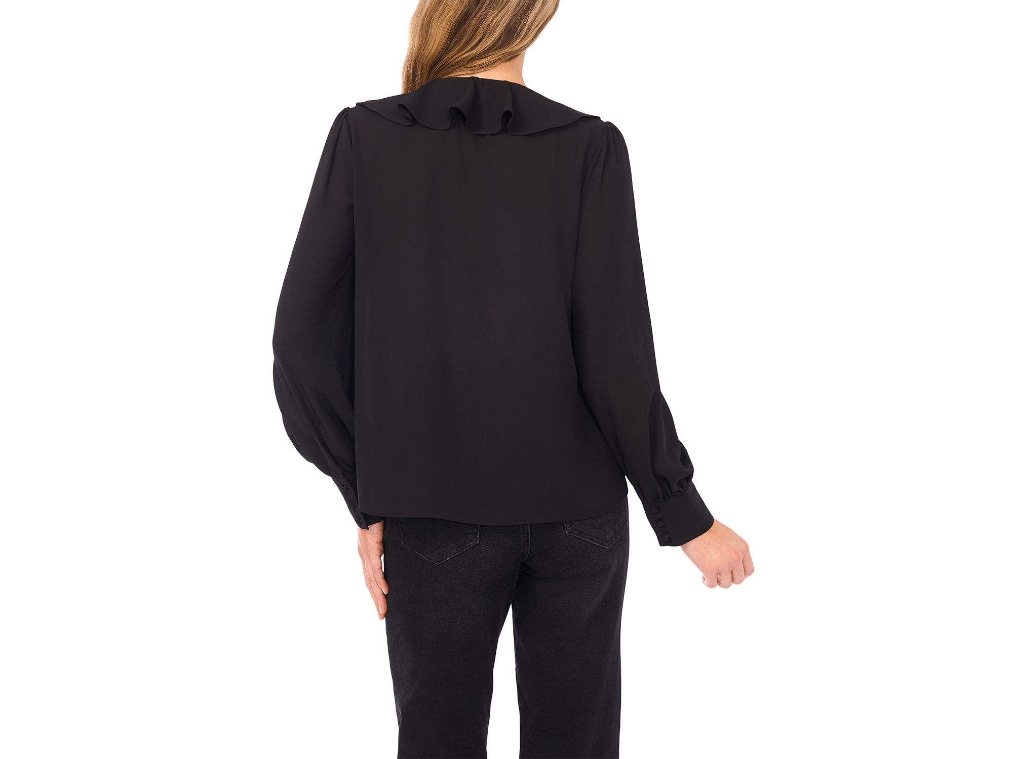 Ruffle Tie Neck Blouse — Image 3