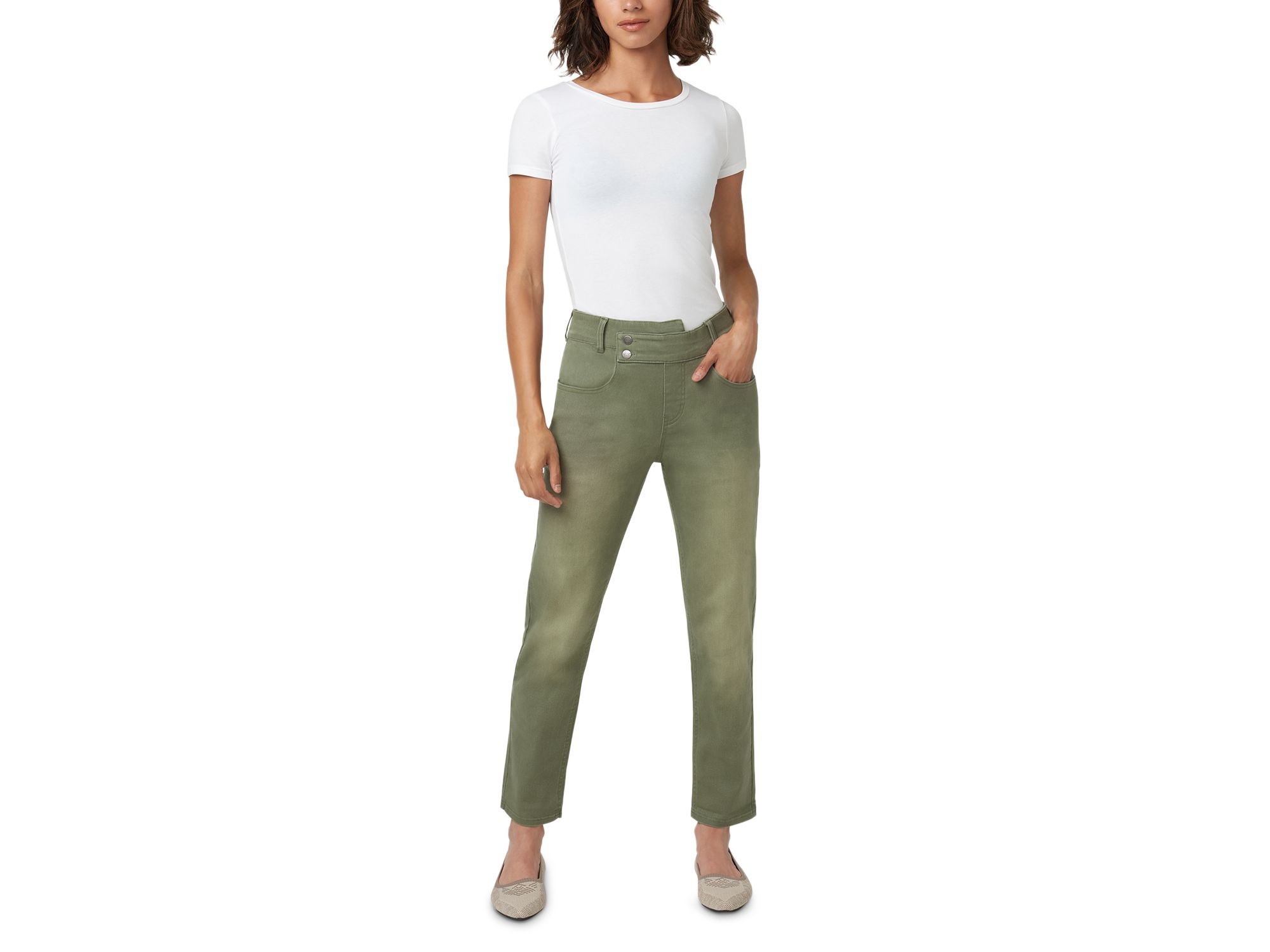 High Rise Girlfriend Denim Leggings — Image 6