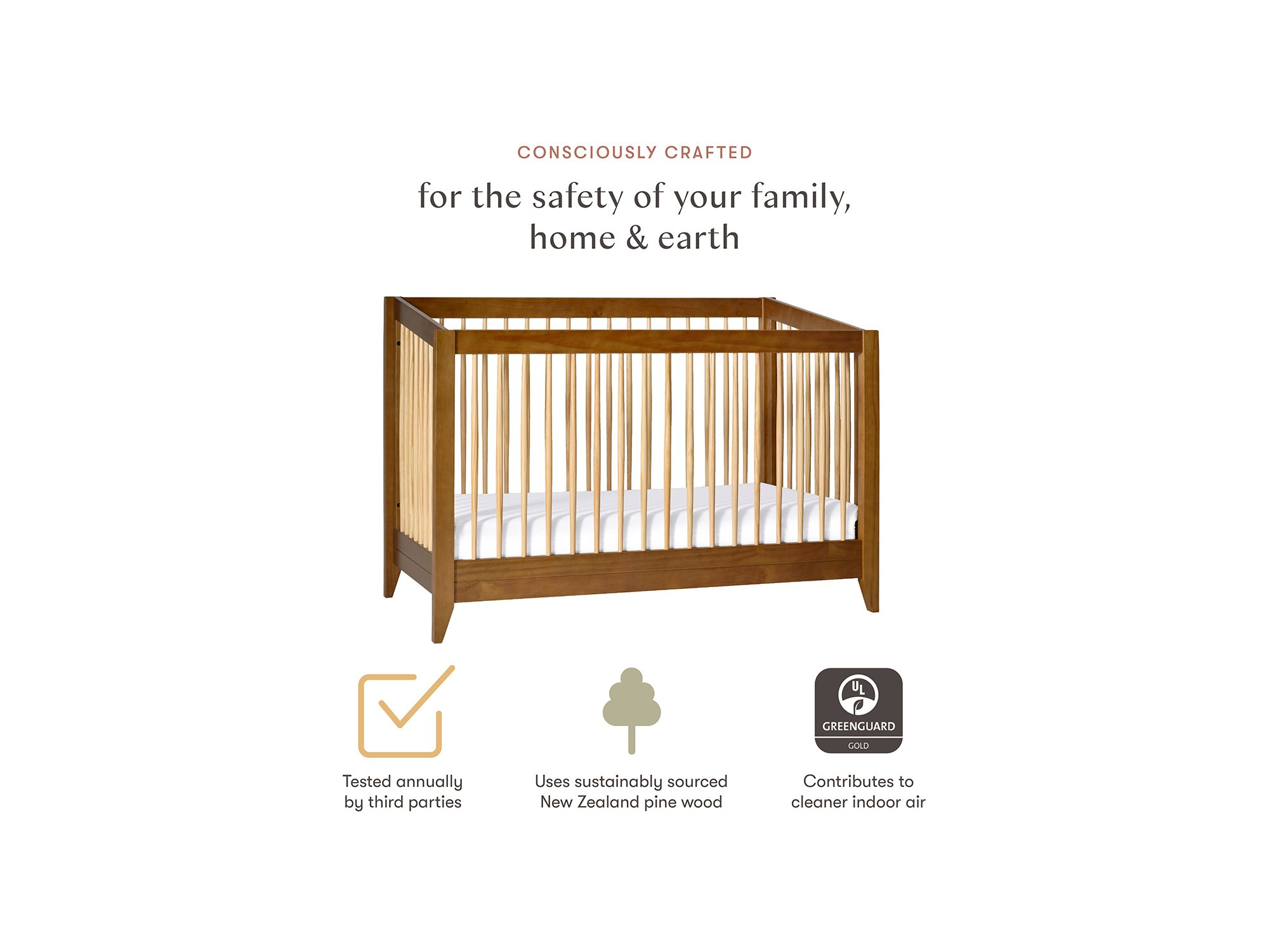 Sprout 4 in 1 Convertible Crib with Toddler Bed Conversion Kit — Image 12