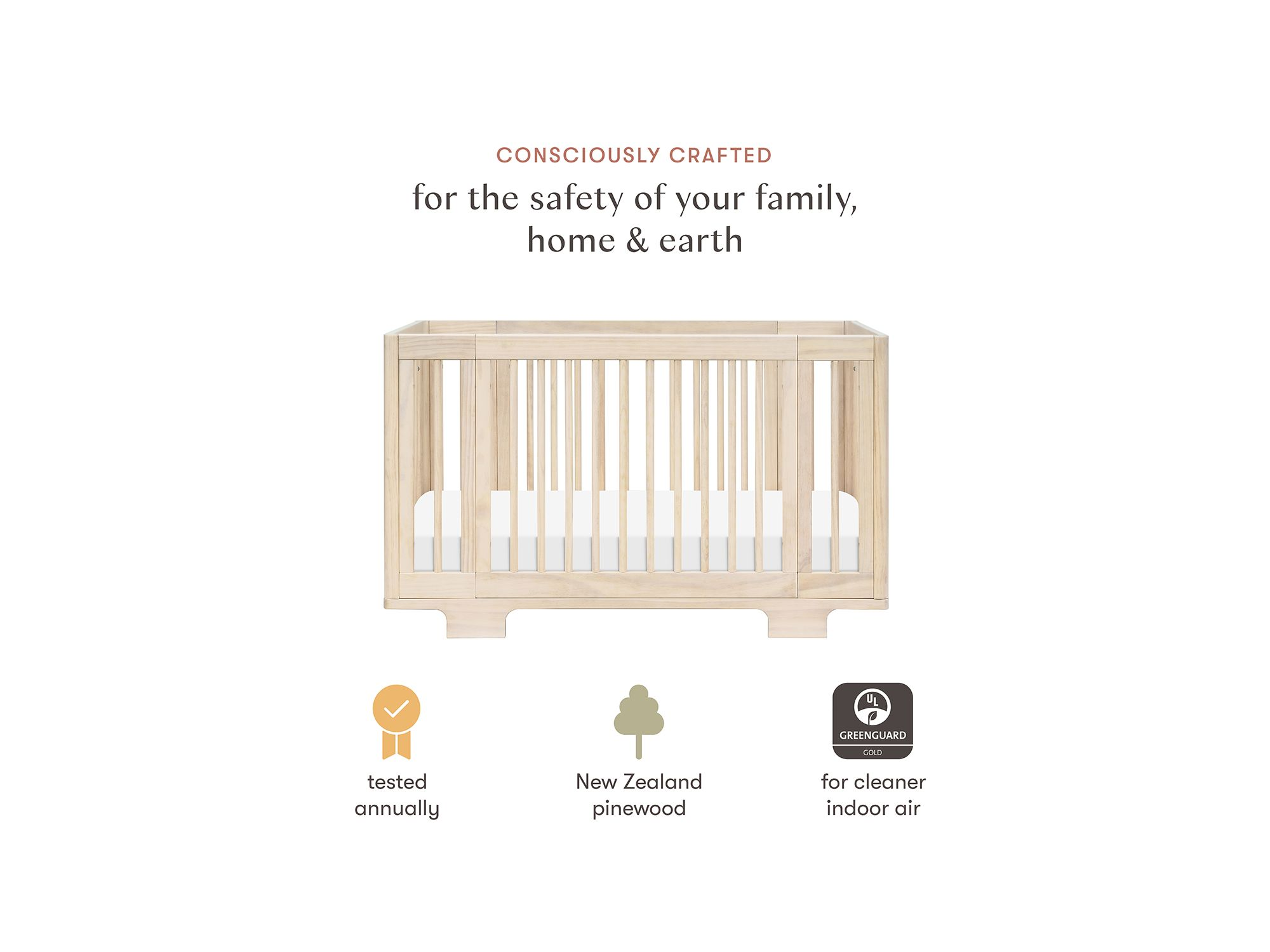 Yuzu 8 in 1 Convertible Crib With All Stages Conversion Kits — Image 8