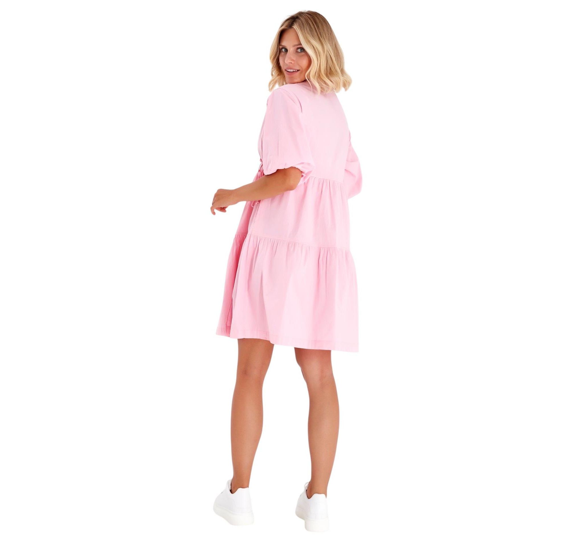 Waterfall Tie Waist A-Line Maternity/Nursing Wrap Dress — Image 9