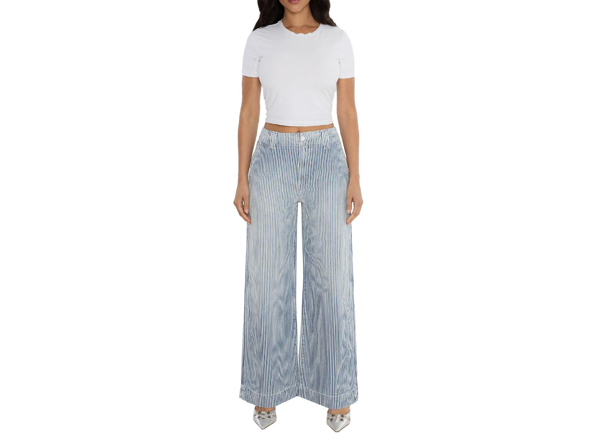 High Rise Rosalie Trouser Jeans in High Tide Blue — Image 4