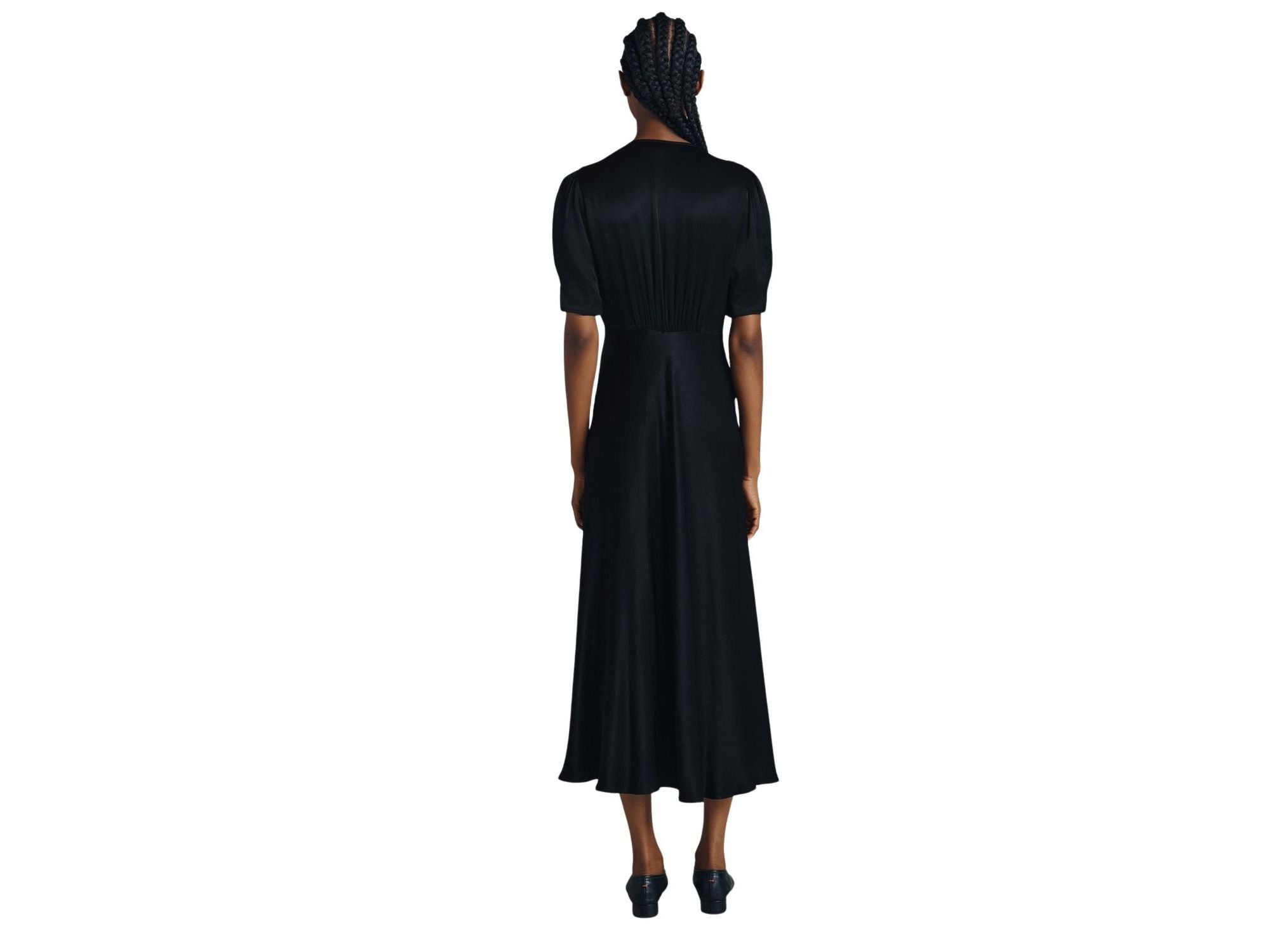 Madison Satin Midi Dress — Image 5