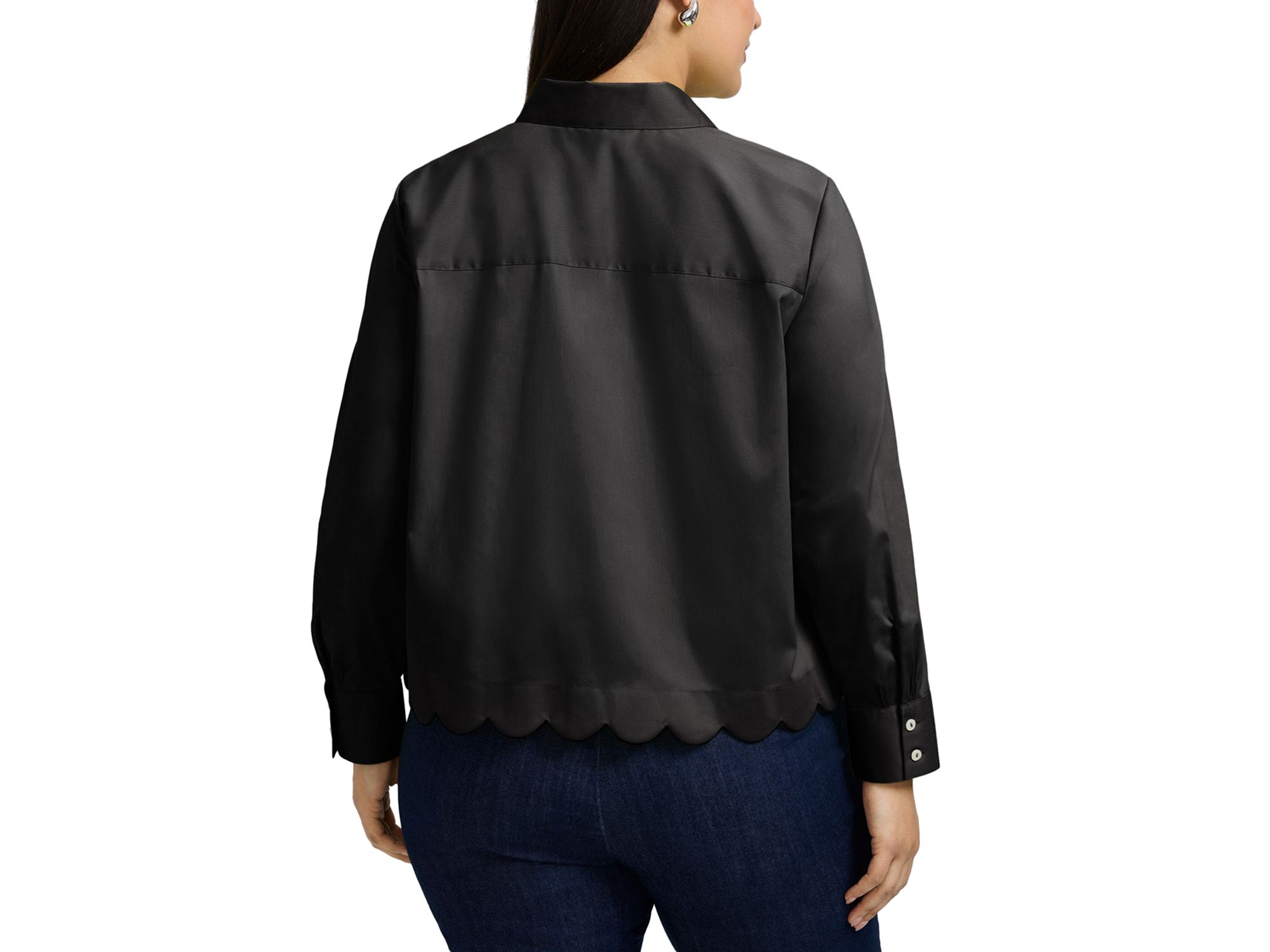 Scarlett Long Sleeved Matte Sateen Shirt — Image 4
