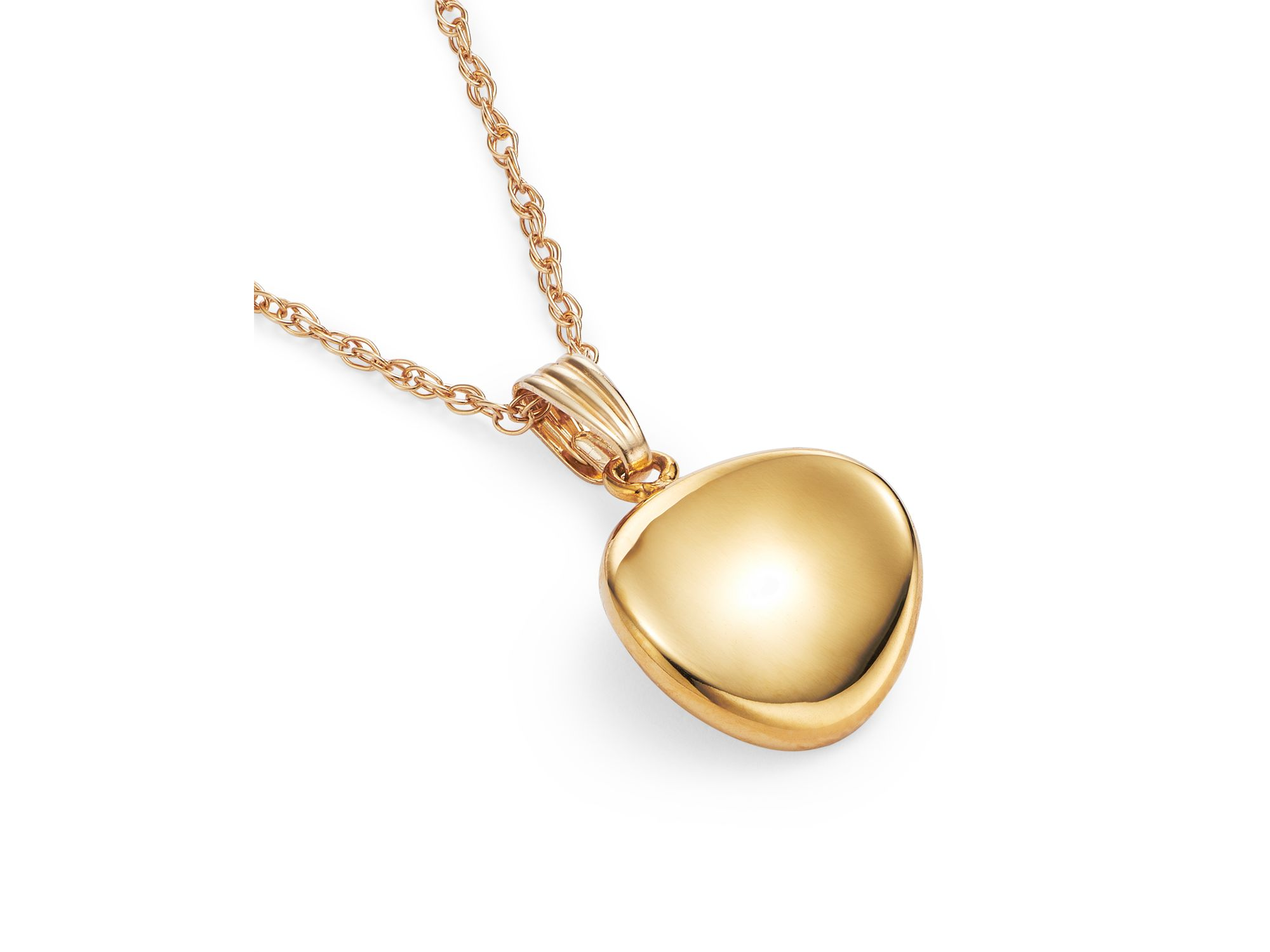 Disc Pendant Necklace in 14K Yellow Gold, 18" — Image 4