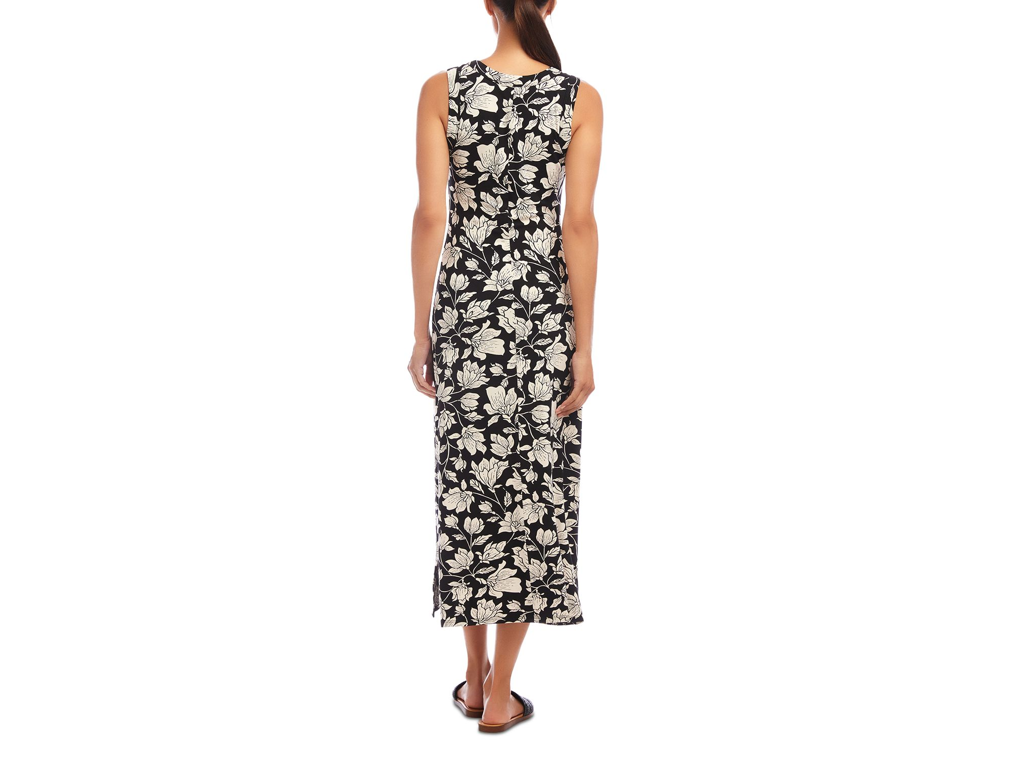 Sleeveless V Neck Midi Dress — Image 4