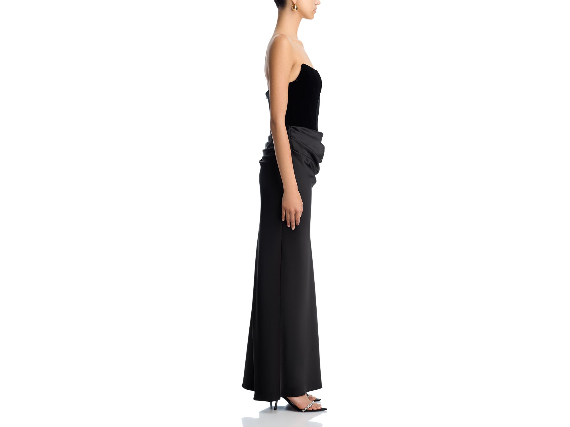 Strapless Velvet Bodice Gown - Exclusive — Image 5