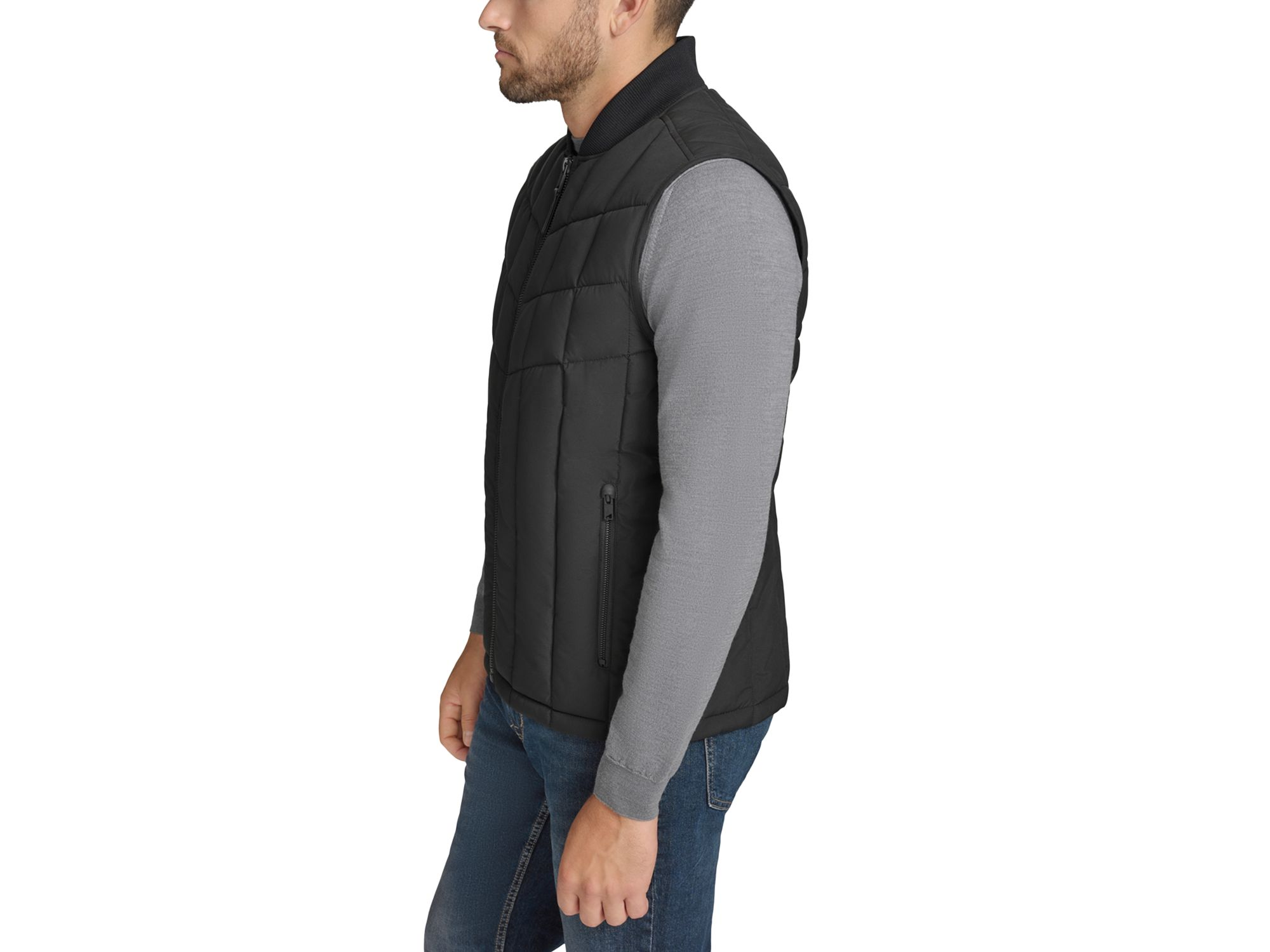 Oxley Stretch Quilted Water Resistant Full Zip Puffer Vest — Image 6