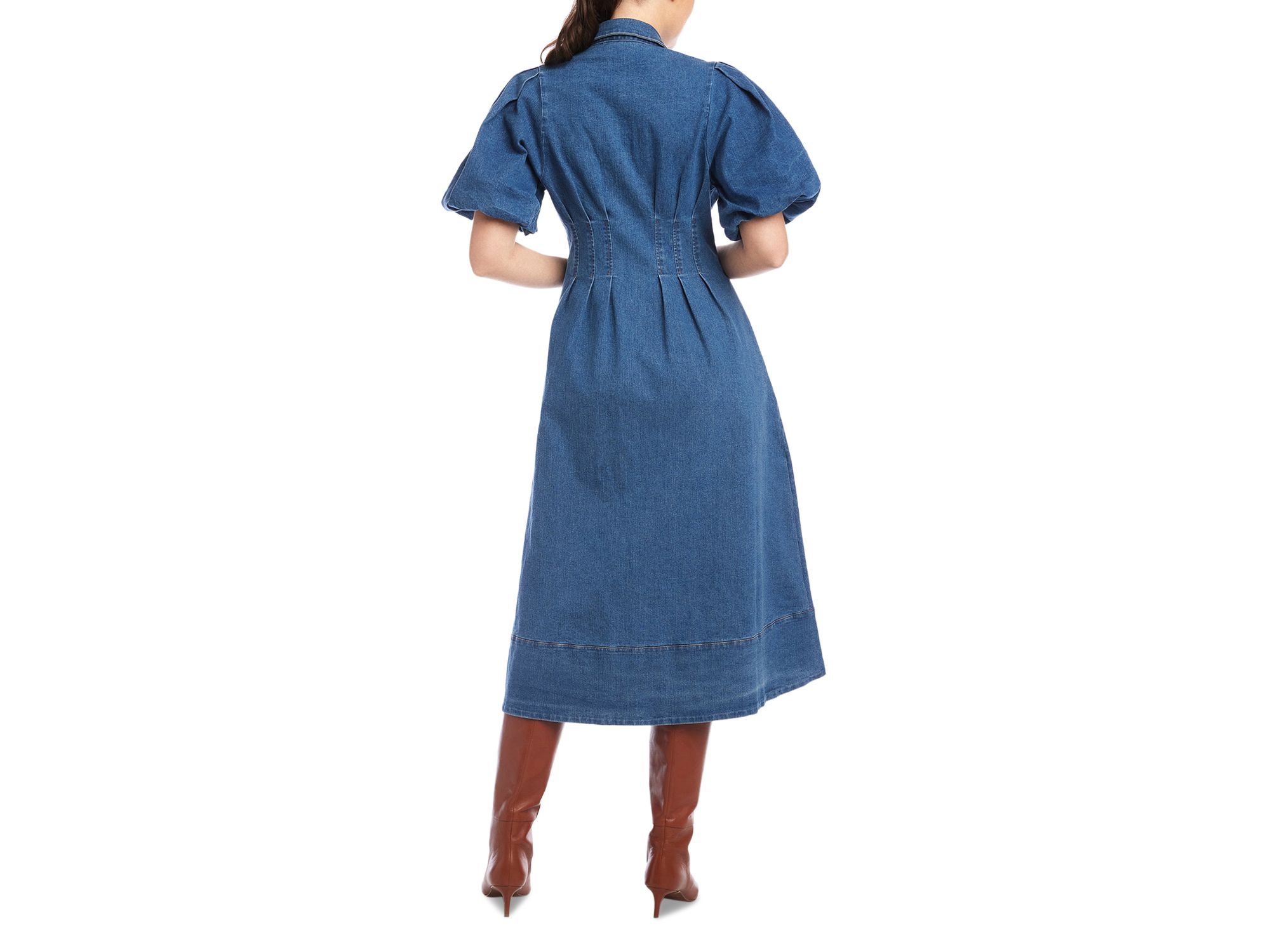 Esme Denim Midi Shirt Dress — Image 6