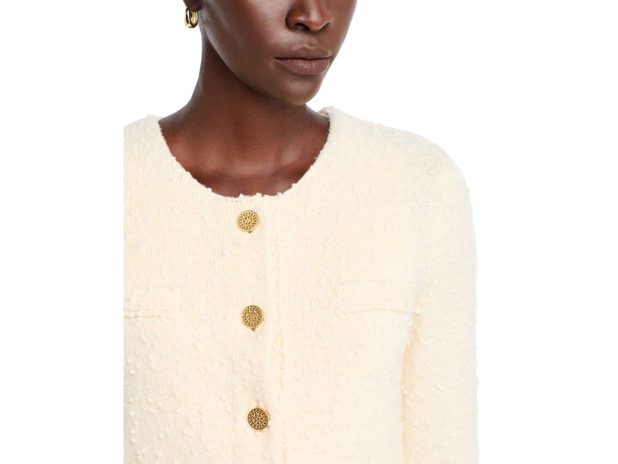 Richie Wool Crewneck Cardigan — Image 3