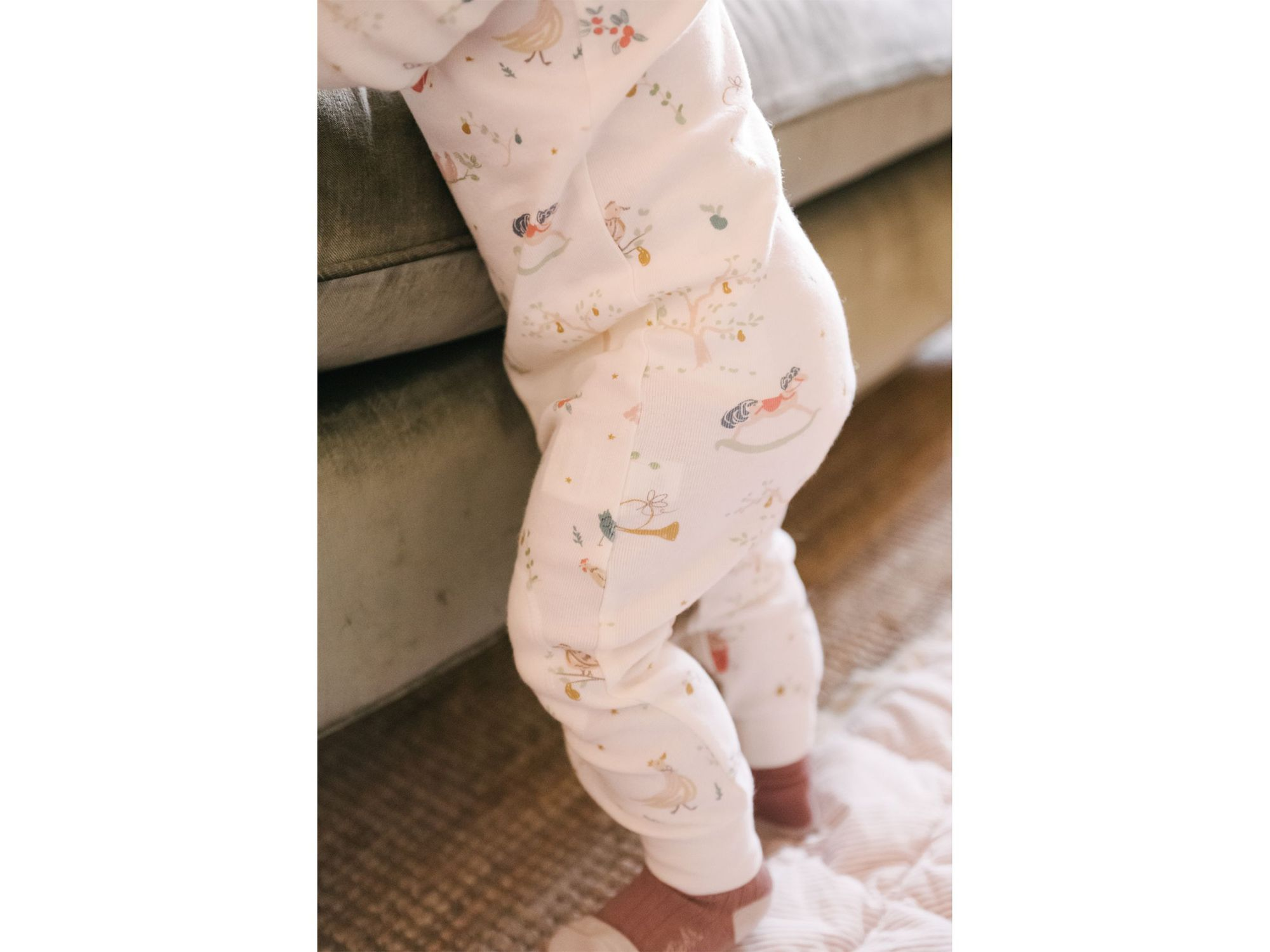 Unisex Partridge in a Pehr Tree Ribbed Footless Sleeper - Baby — Image 6
