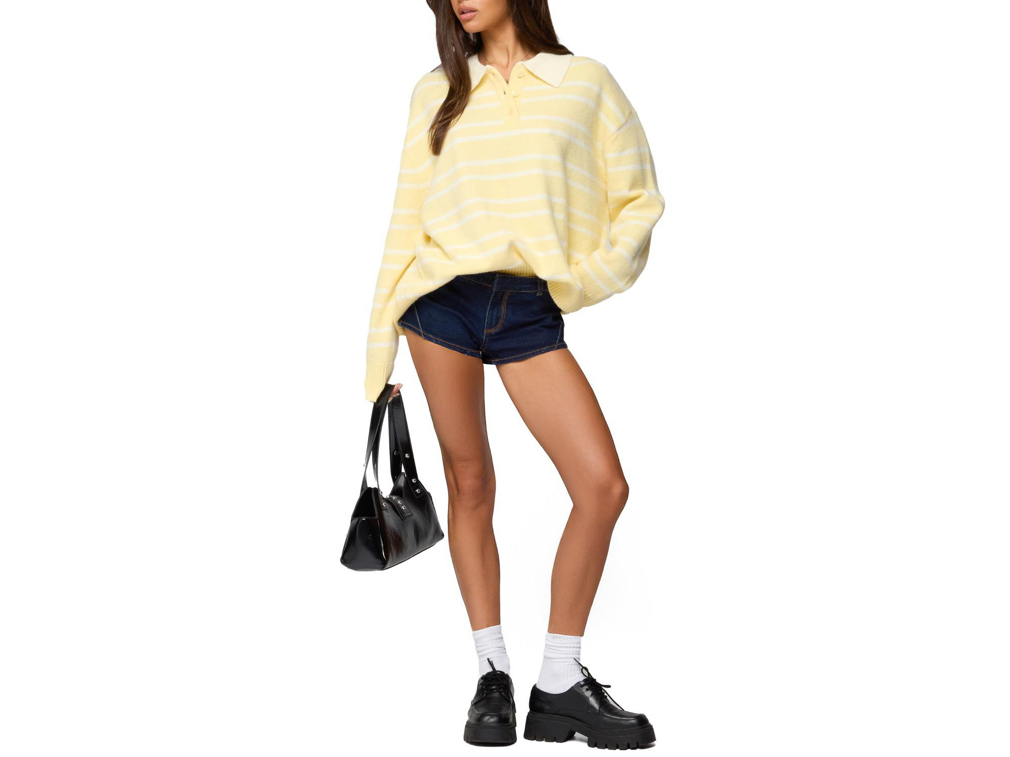 Rilynn Striped Polo Sweater — Image 4