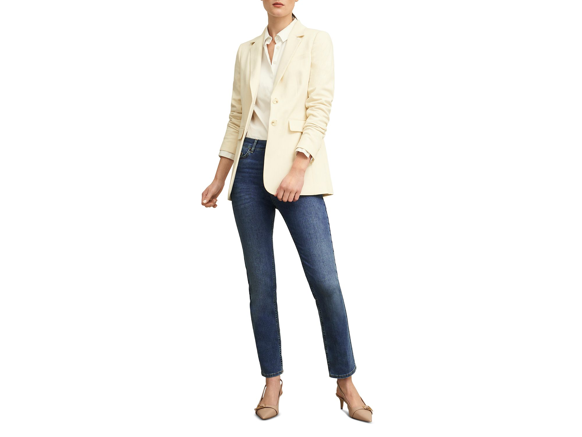 Macy Slim Leg Jeans in Mid Wash — Image 8