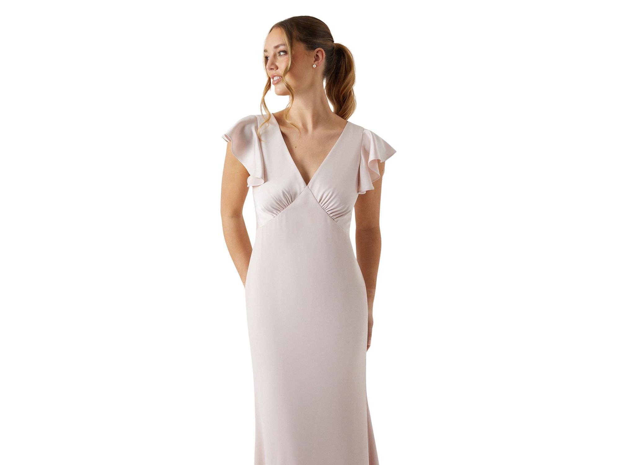 V-Neck Angel Short Sleeve Maxi Dress — Image 3