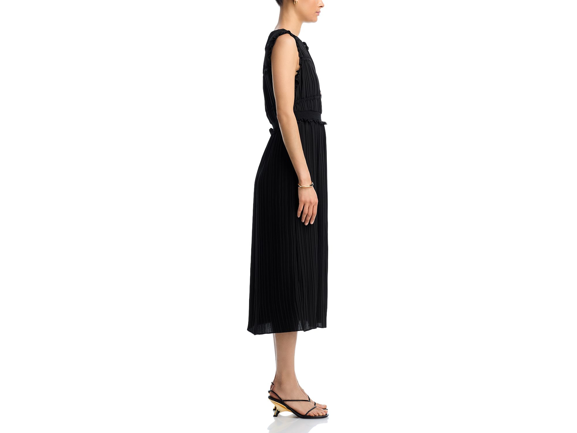Tiered Pleated Dress — Image 5